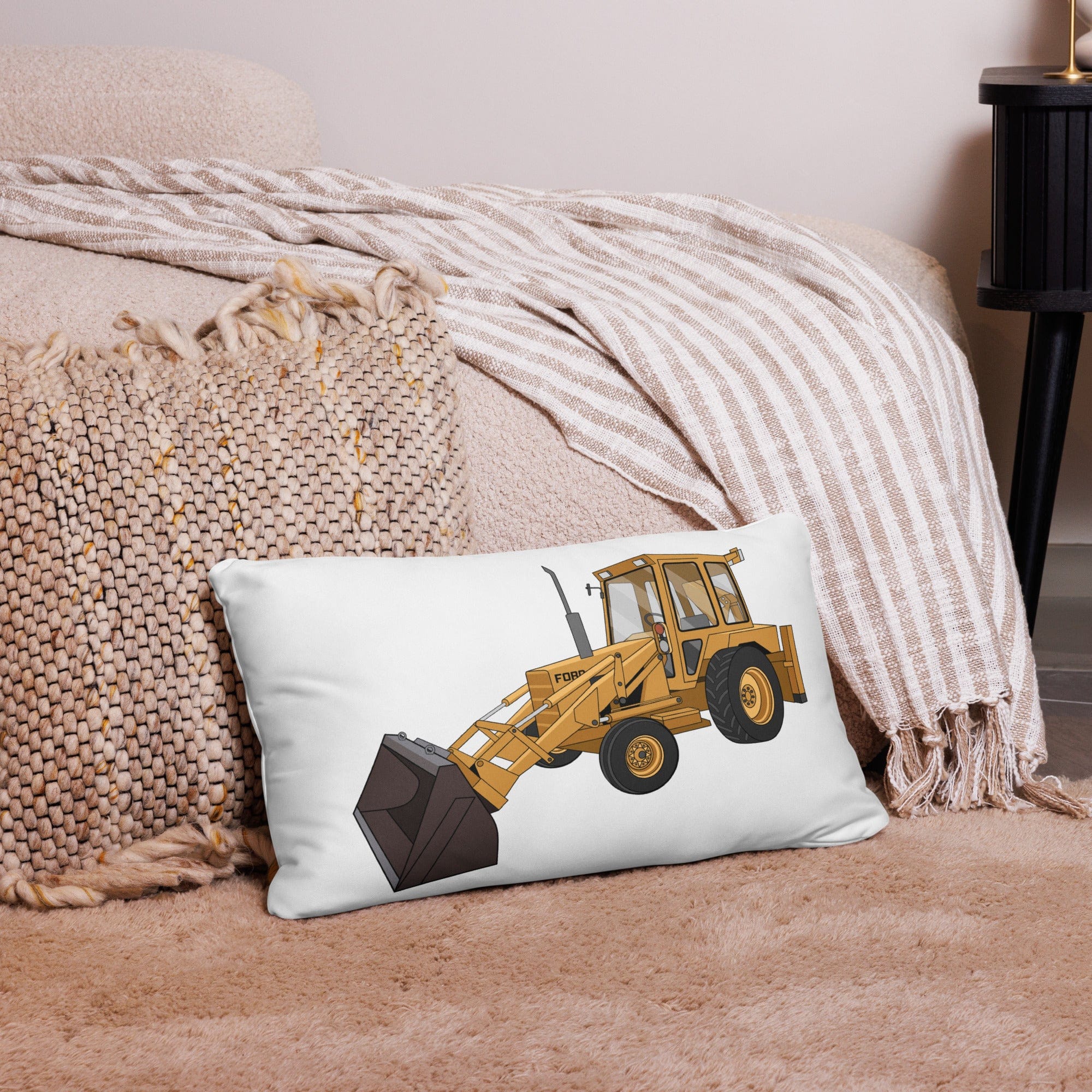 The Tractor Mugs Store 20″×12″ Ford 550 Backhoe | Pillow Case Quality Farmers Merch