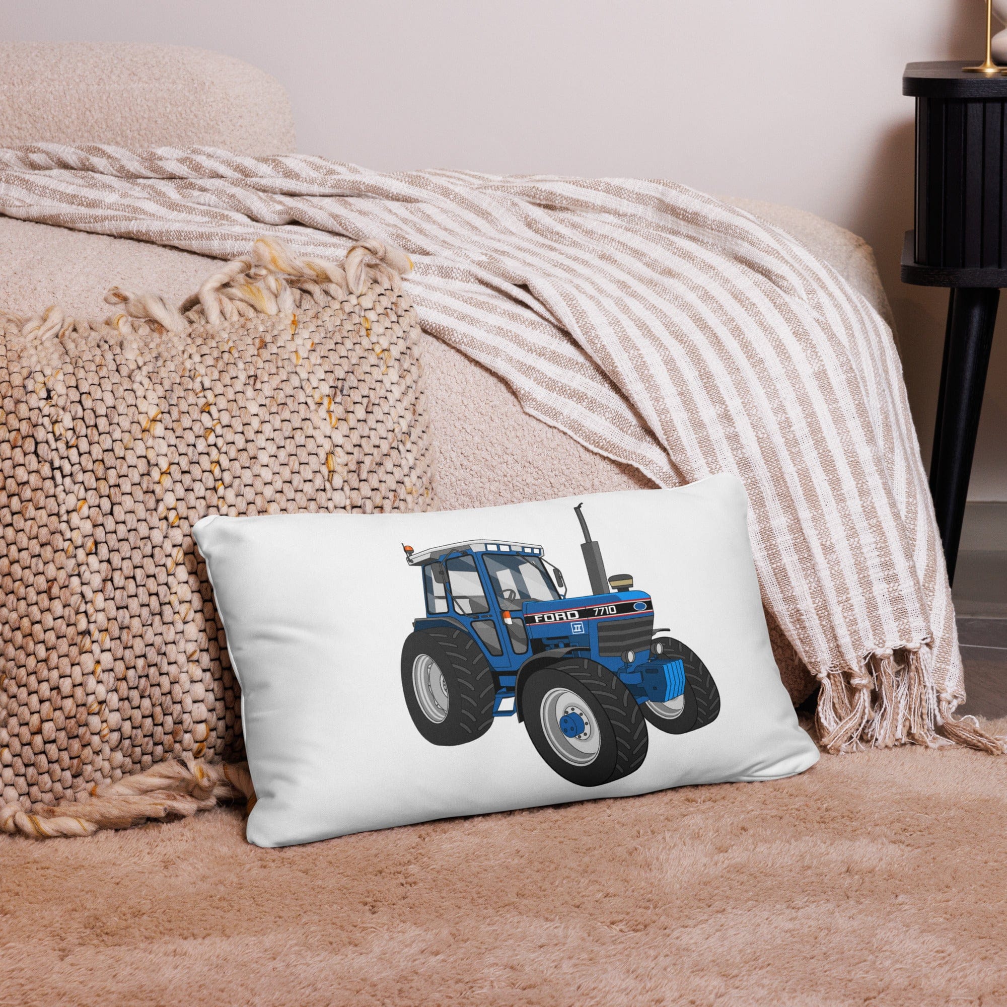 The Tractor Mugs Store 20″×12″ Ford 7710 | Pillow Case Quality Farmers Merch