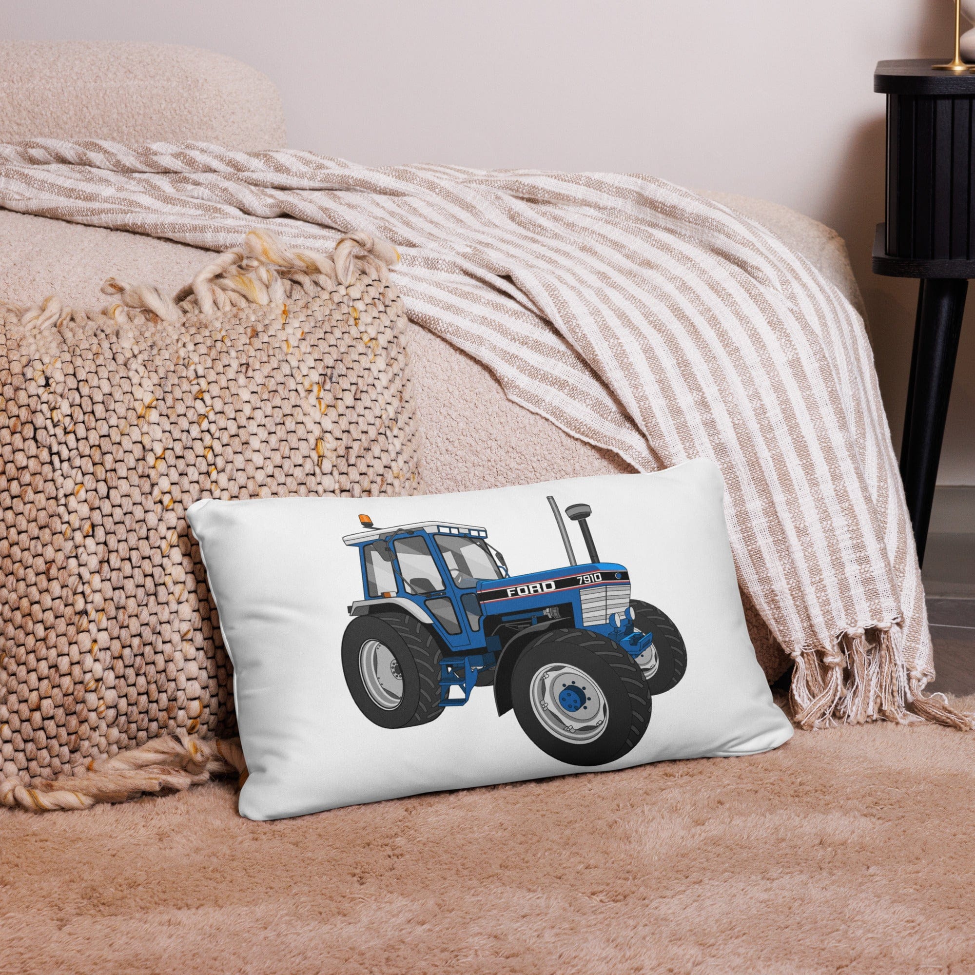 The Tractor Mugs Store 20″×12″ Ford 7910 | Pillow Case Quality Farmers Merch