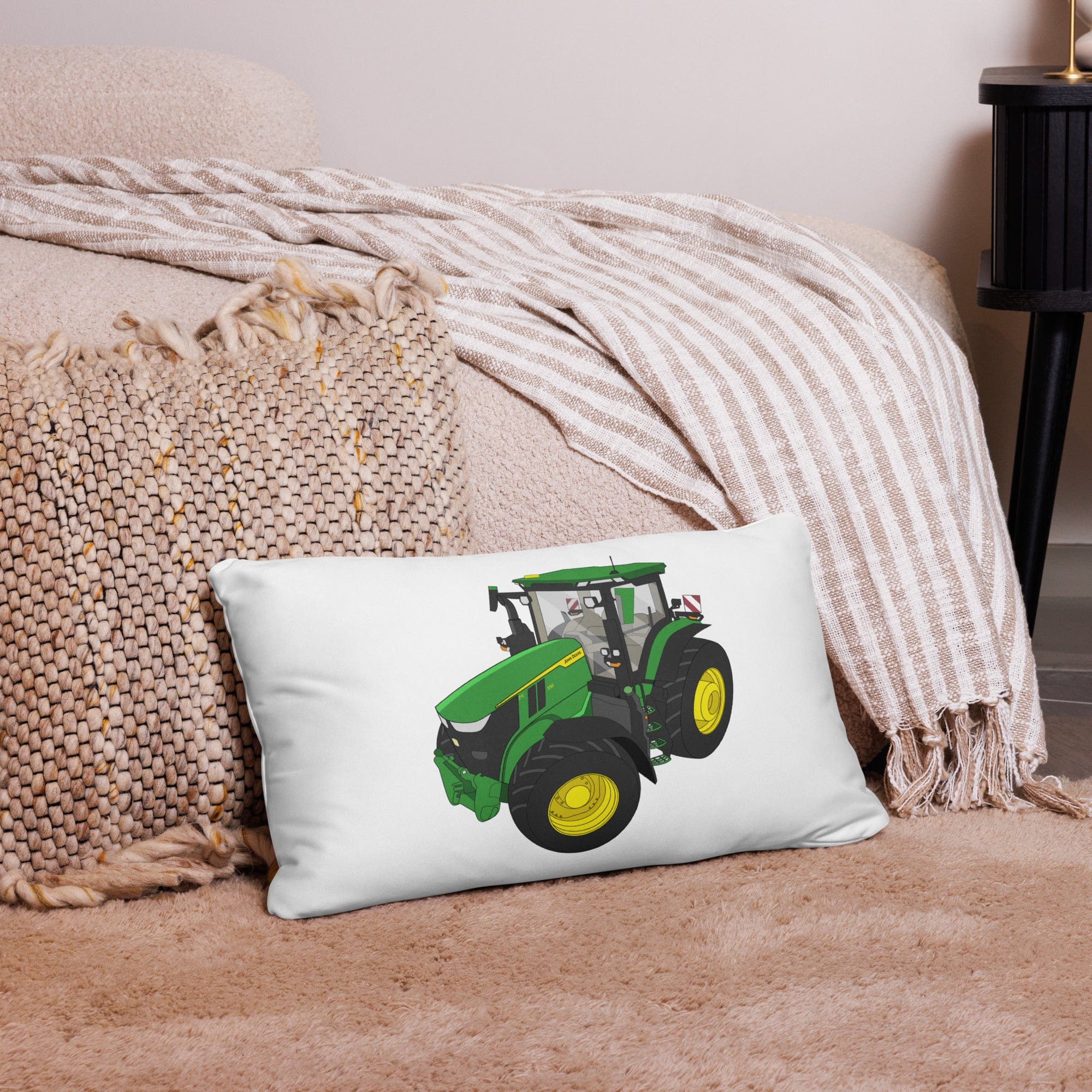 The Tractor Mugs Store 20″×12″ John Deere 7R 350 auto powr | Pillow Case Quality Farmers Merch