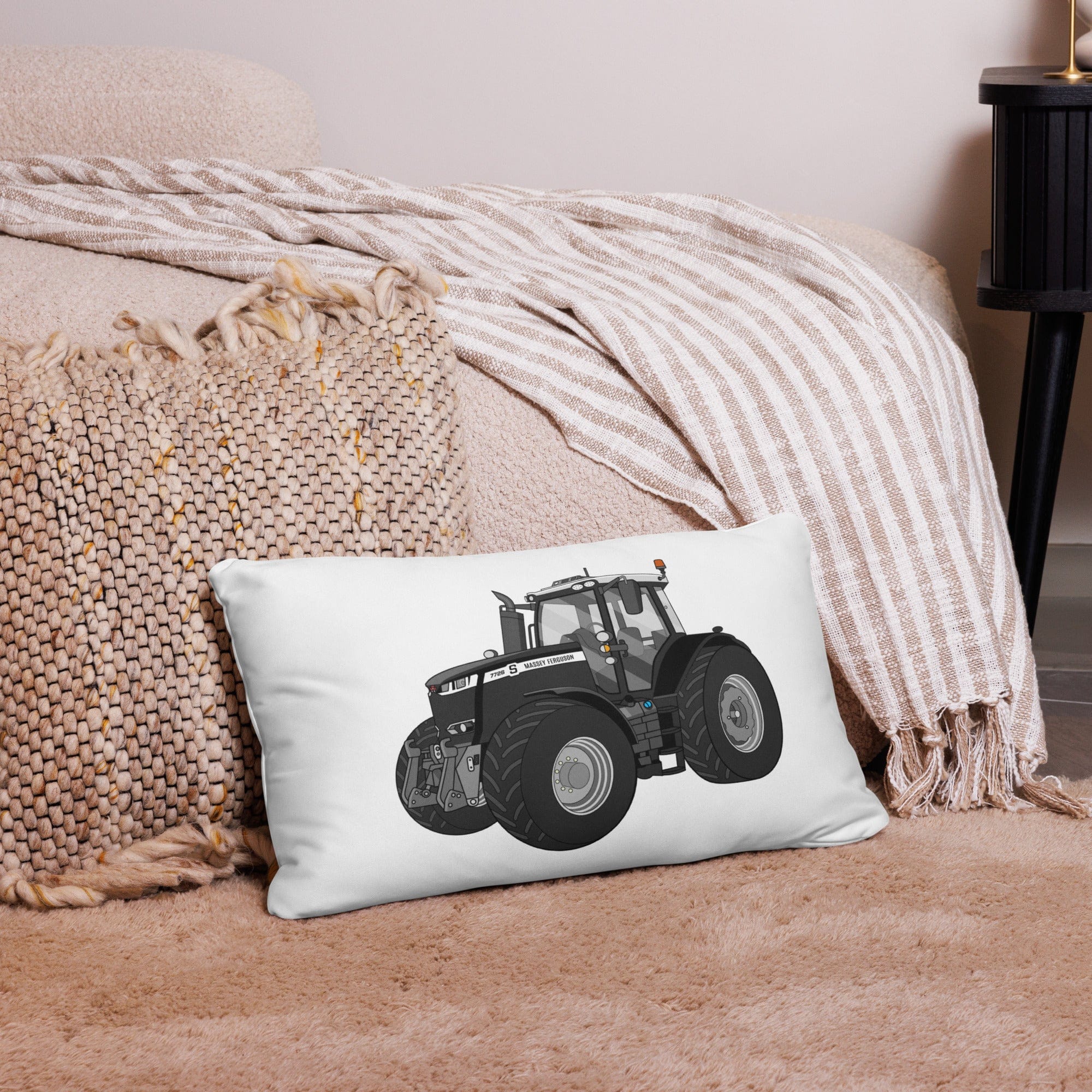 The Tractor Mugs Store 20″×12″ Massey Ferguson 7726S Black Beauty | Pillow Case Quality Farmers Merch