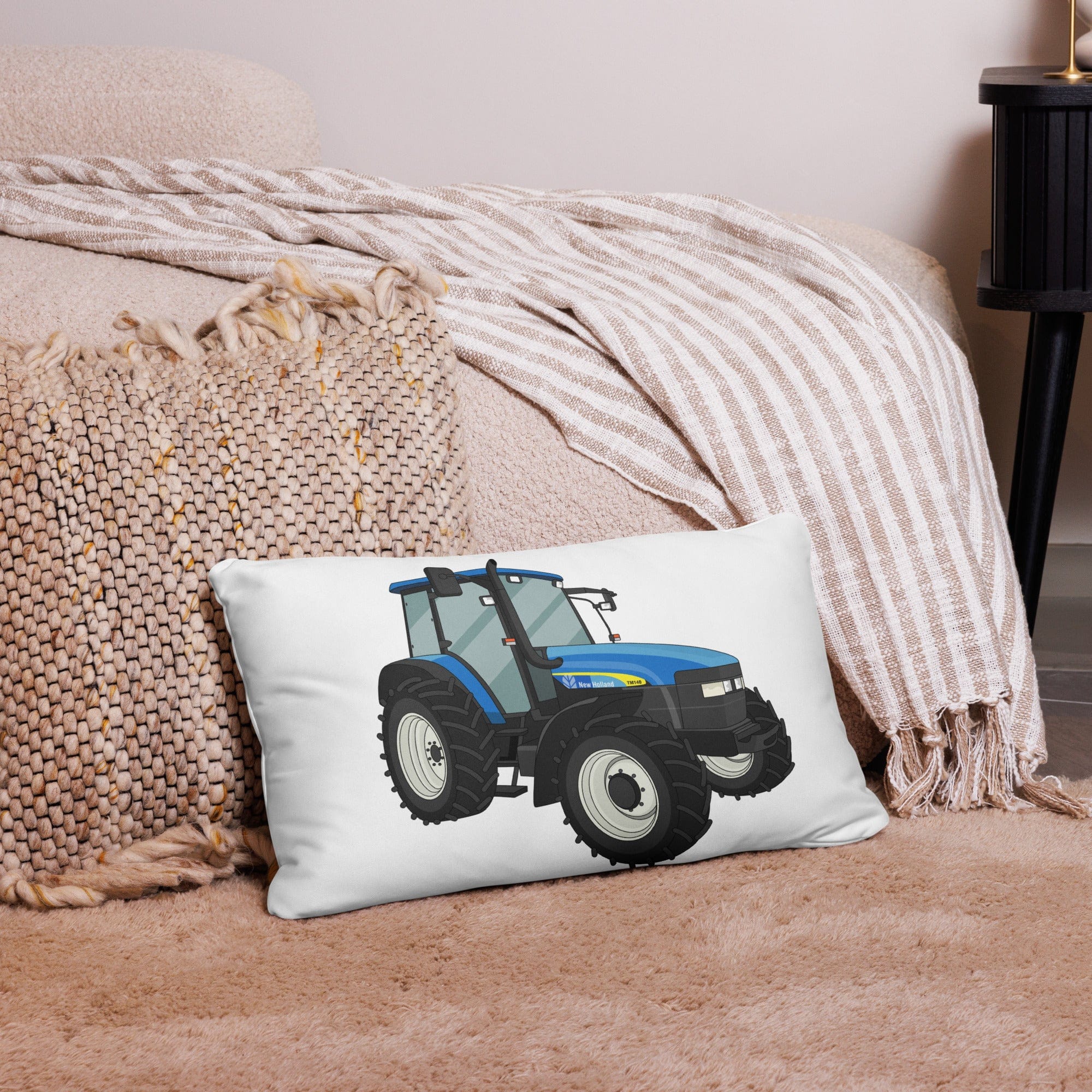 The Tractor Mugs Store 20″×12″ New Holland TM 140 | Pillow Case Quality Farmers Merch