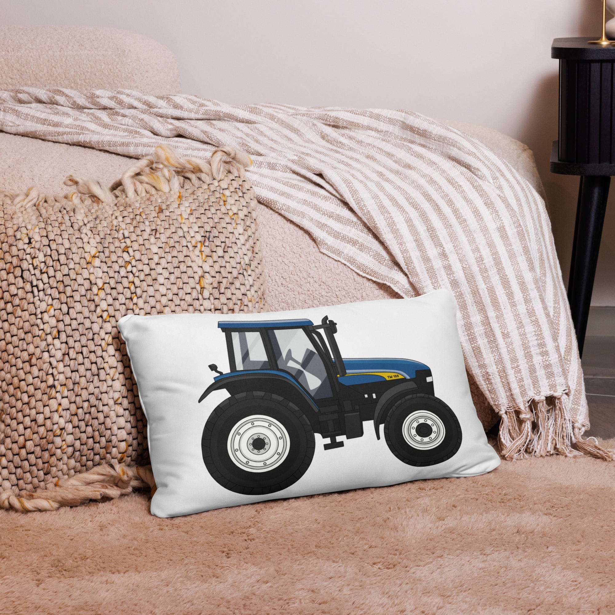 The Tractor Mugs Store 20″×12″ New Holland TM 155 | Pillow Case Quality Farmers Merch
