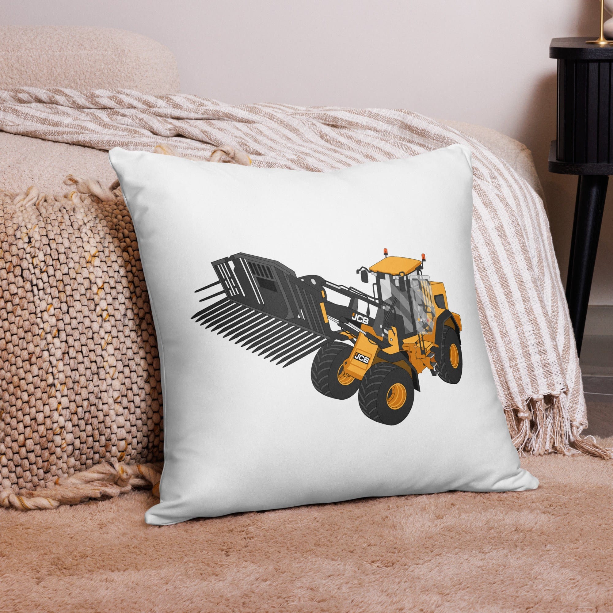 The Tractor Mugs Store 22″×22″ JCB 435 S Farm Master | Pillow Case Quality Farmers Merch