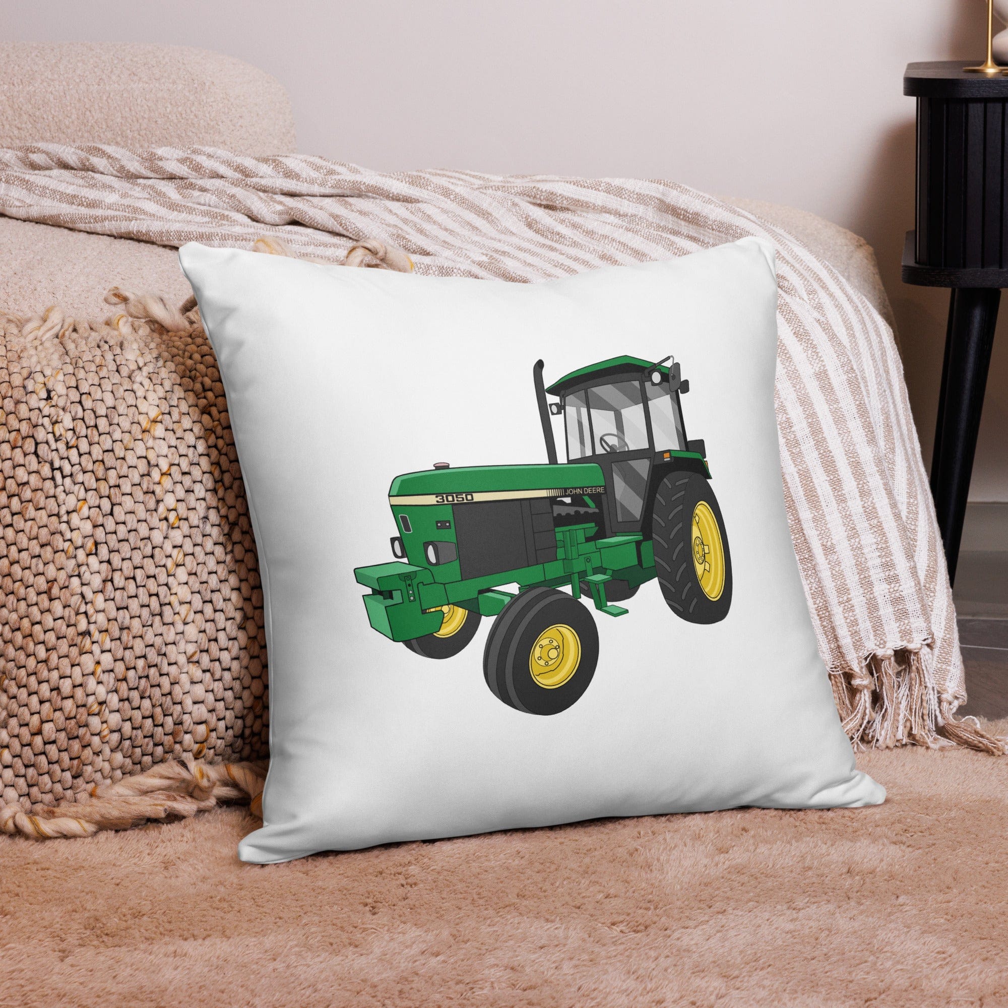 The Tractor Mugs Store 22″×22″ John Deere 3050 2WD | Pillow Case Quality Farmers Merch