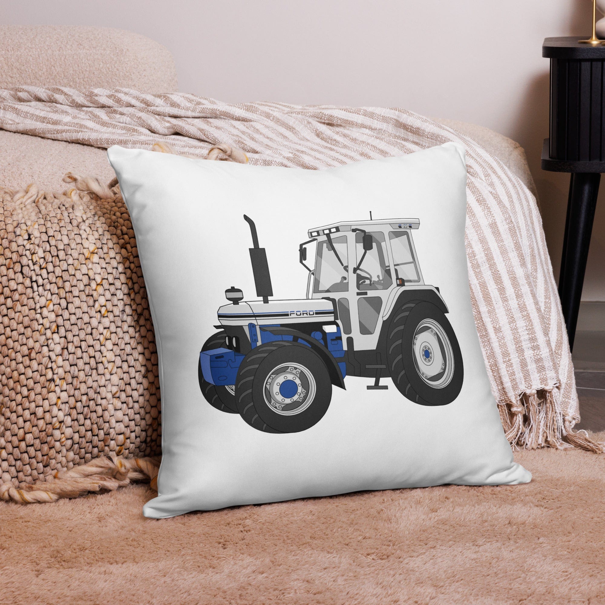 The Tractor Mugs Store 22″×22″ Jubilee Edition Silver Tractor | Pillow Case Quality Farmers Merch