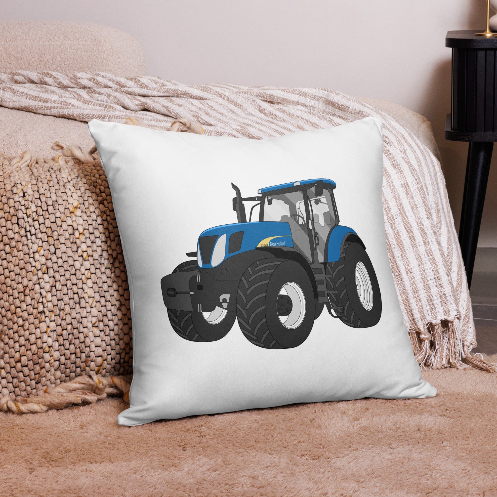 The Tractor Mugs Store 22″×22″ New Holland The 7040-1 | Pillow Case Quality Farmers Merch