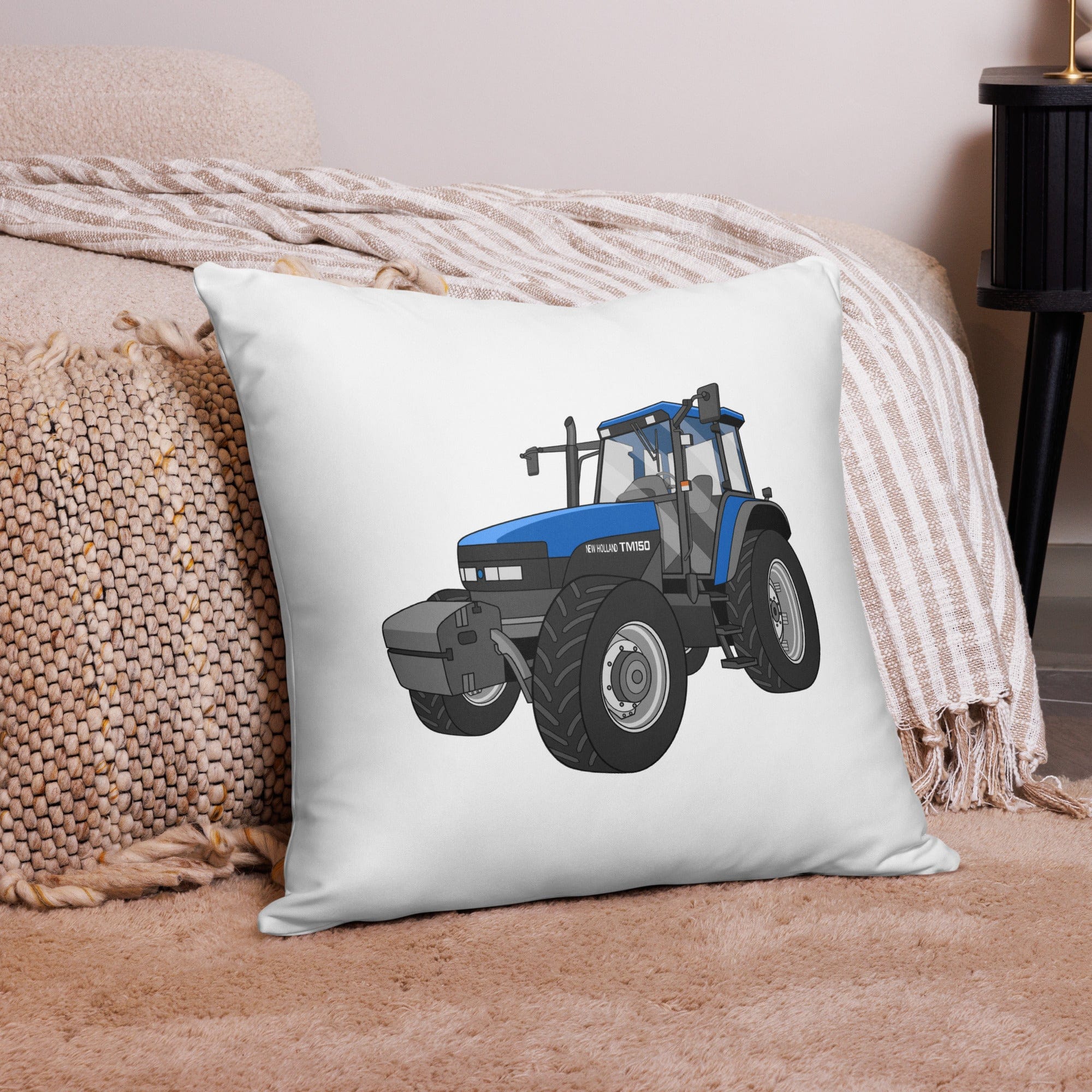 The Tractor Mugs Store 22″×22″ New Holland TM 150 Super Steer | Pillow Case Quality Farmers Merch