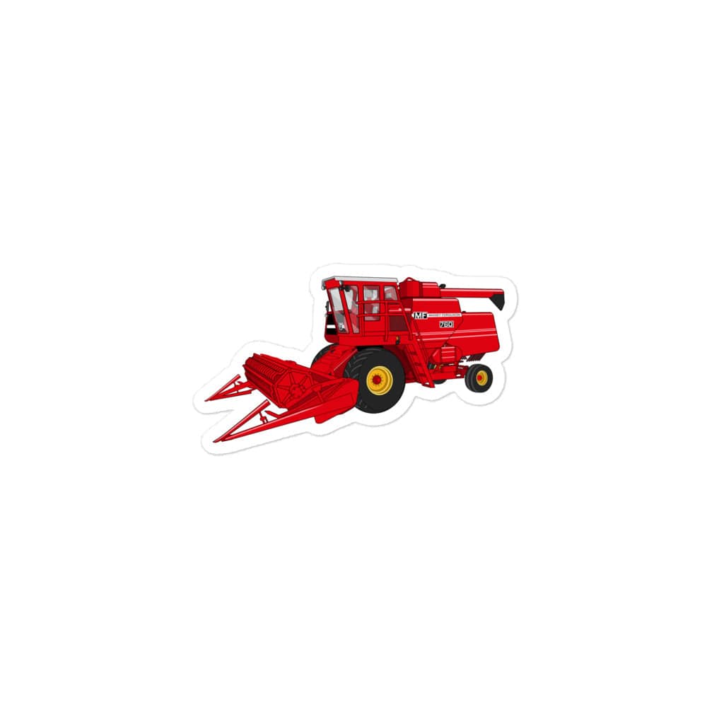 The Tractor Mugs Store 3″×3″ Massey 760 Combine Harvester | Bubble-free stickers Quality Farmers Merch