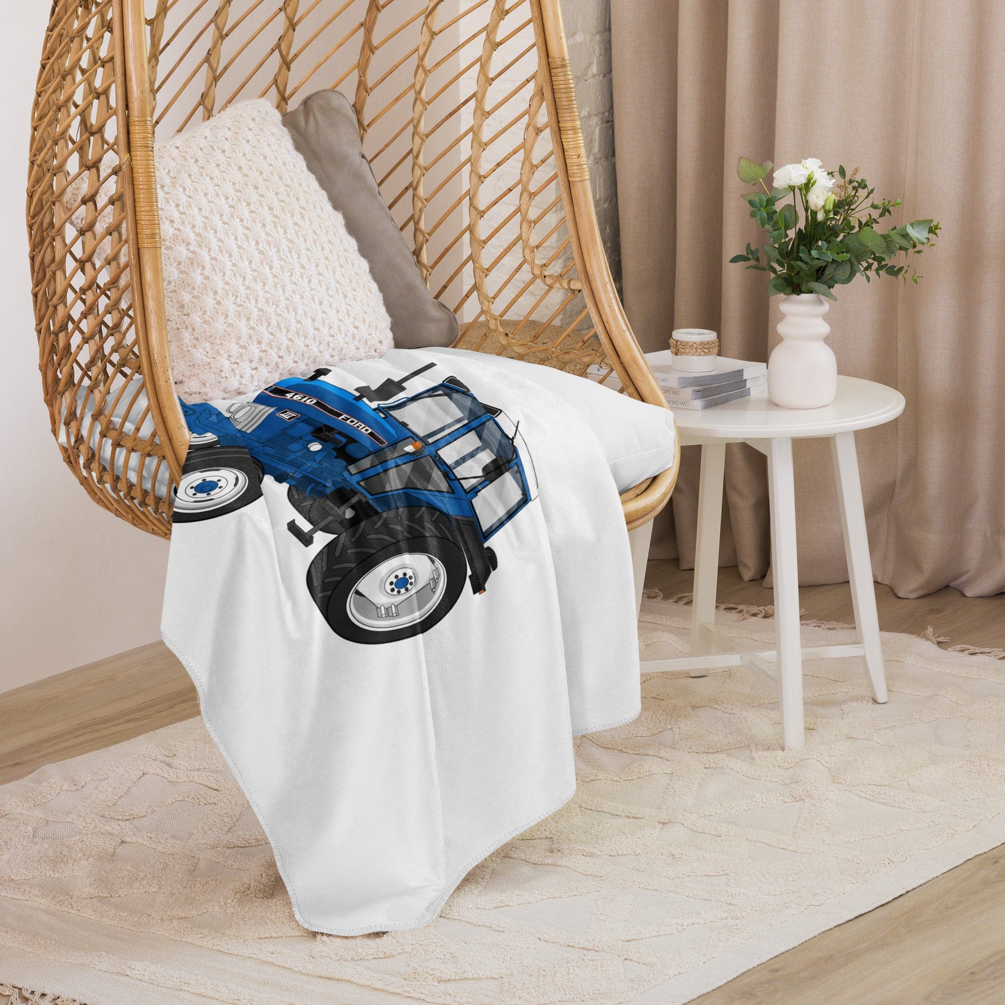 The Tractor Mugs Store 37″×57″ Ford 4610 2WD | Sherpa blanket Quality Farmers Merch