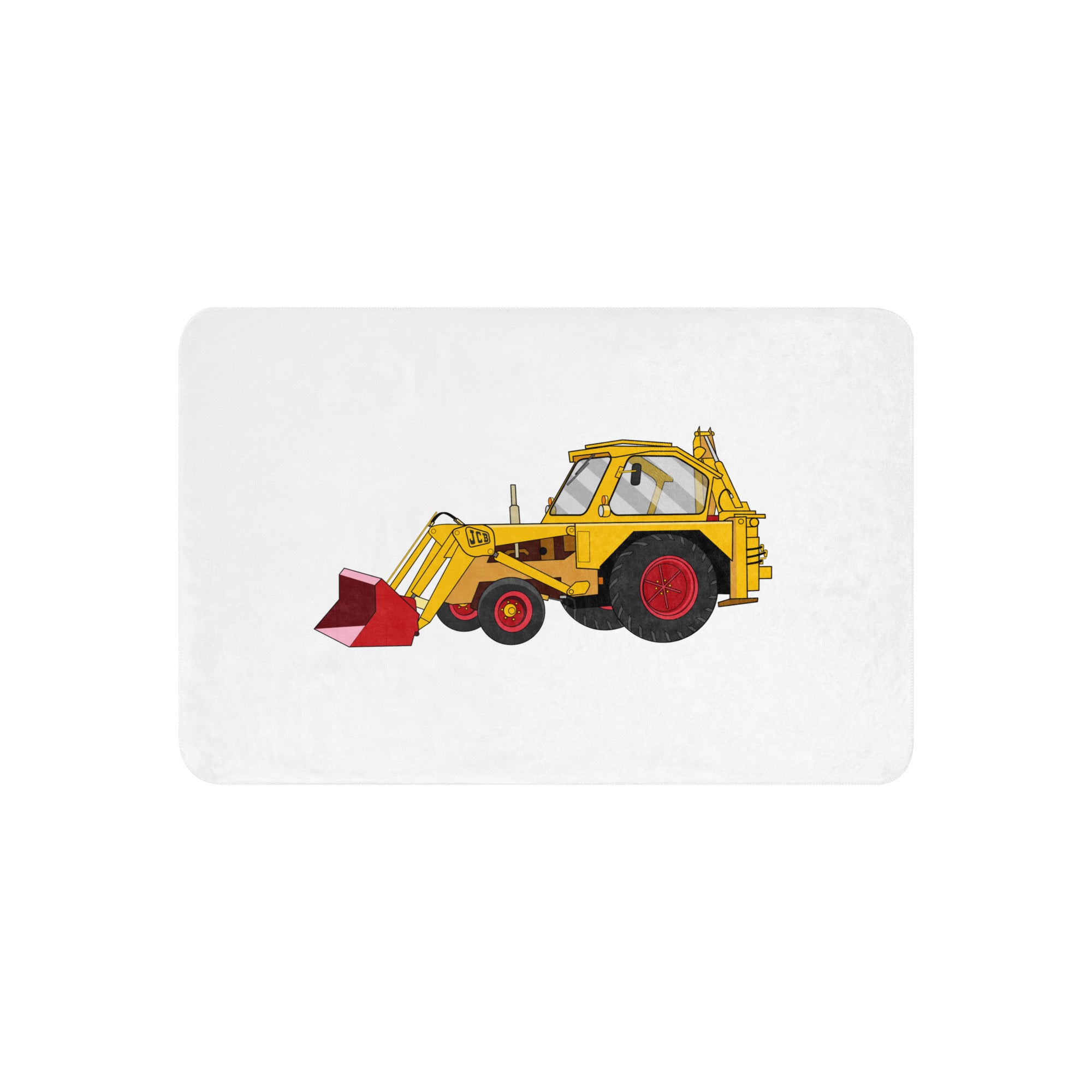 The Tractor Mugs Store 37″×57″ JCB 3 Backhoe | Sherpa blanket Quality Farmers Merch