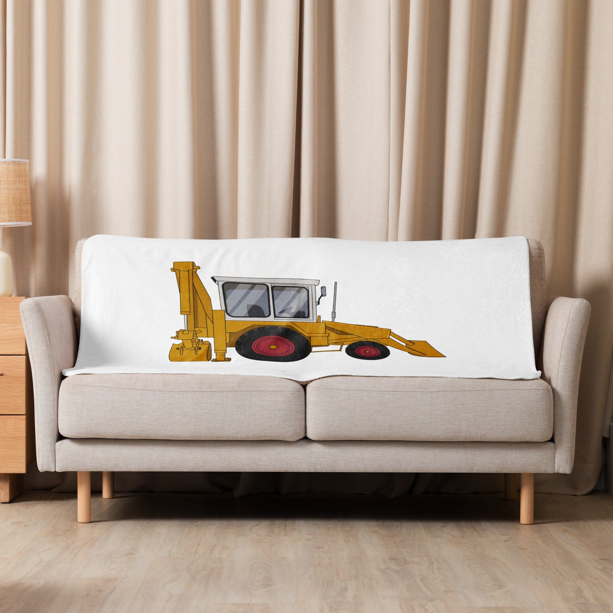 The Tractor Mugs Store 37″×57″ JCB 3C | Sherpa blanket Quality Farmers Merch