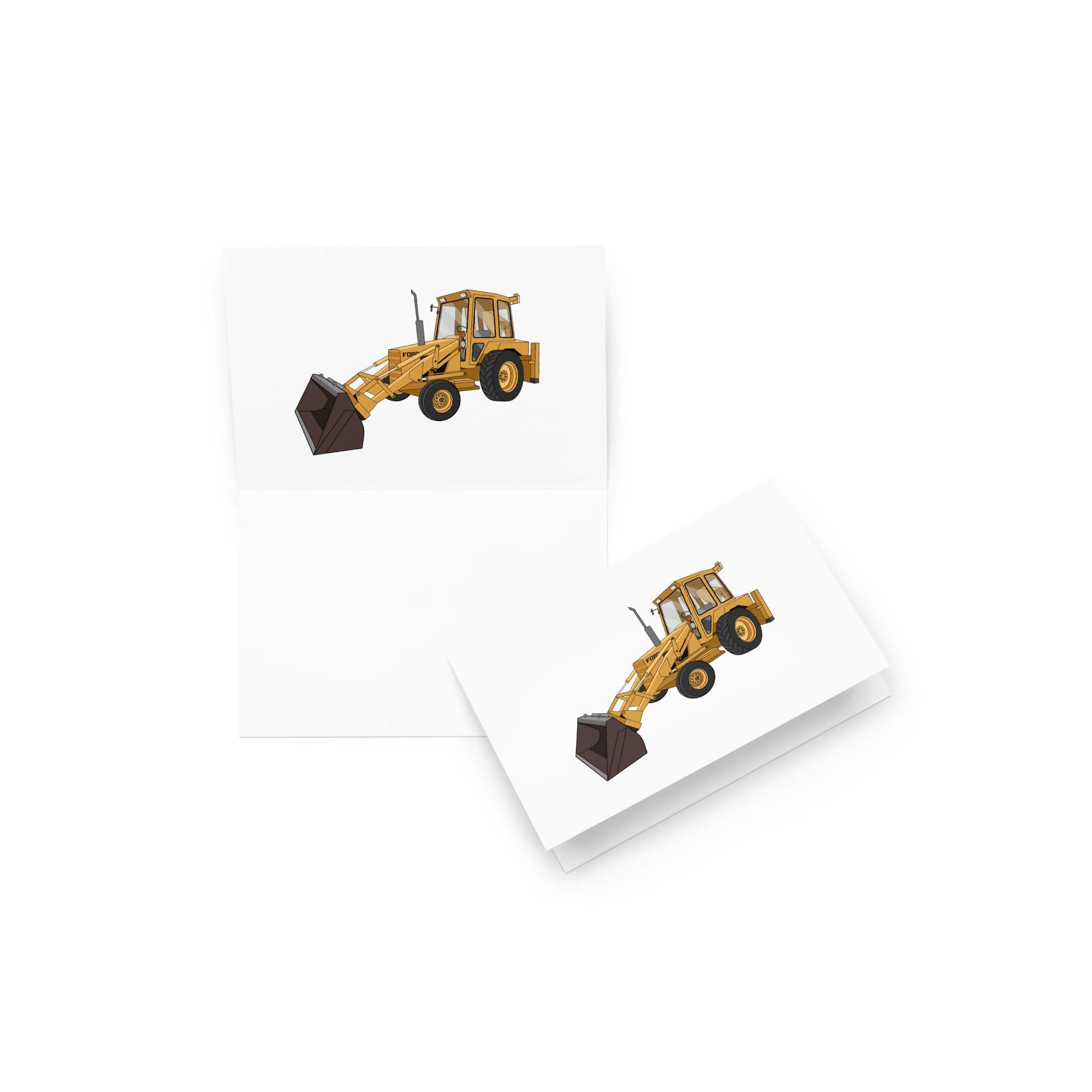 The Tractor Mugs Store 4″×6″ Ford 550 Backhoe | Greeting card Quality Farmers Merch