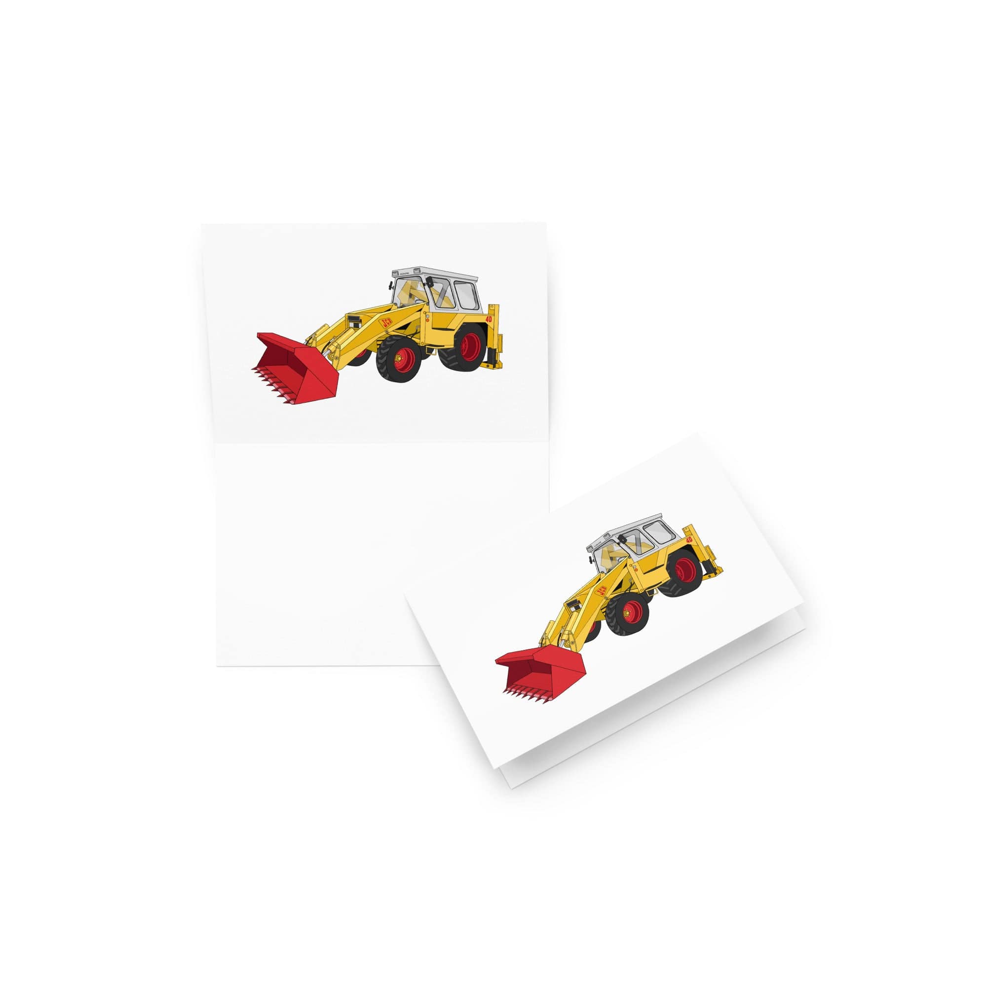 The Tractor Mugs Store 4″×6″ JCB 4D Backhoe | Greeting card Quality Farmers Merch