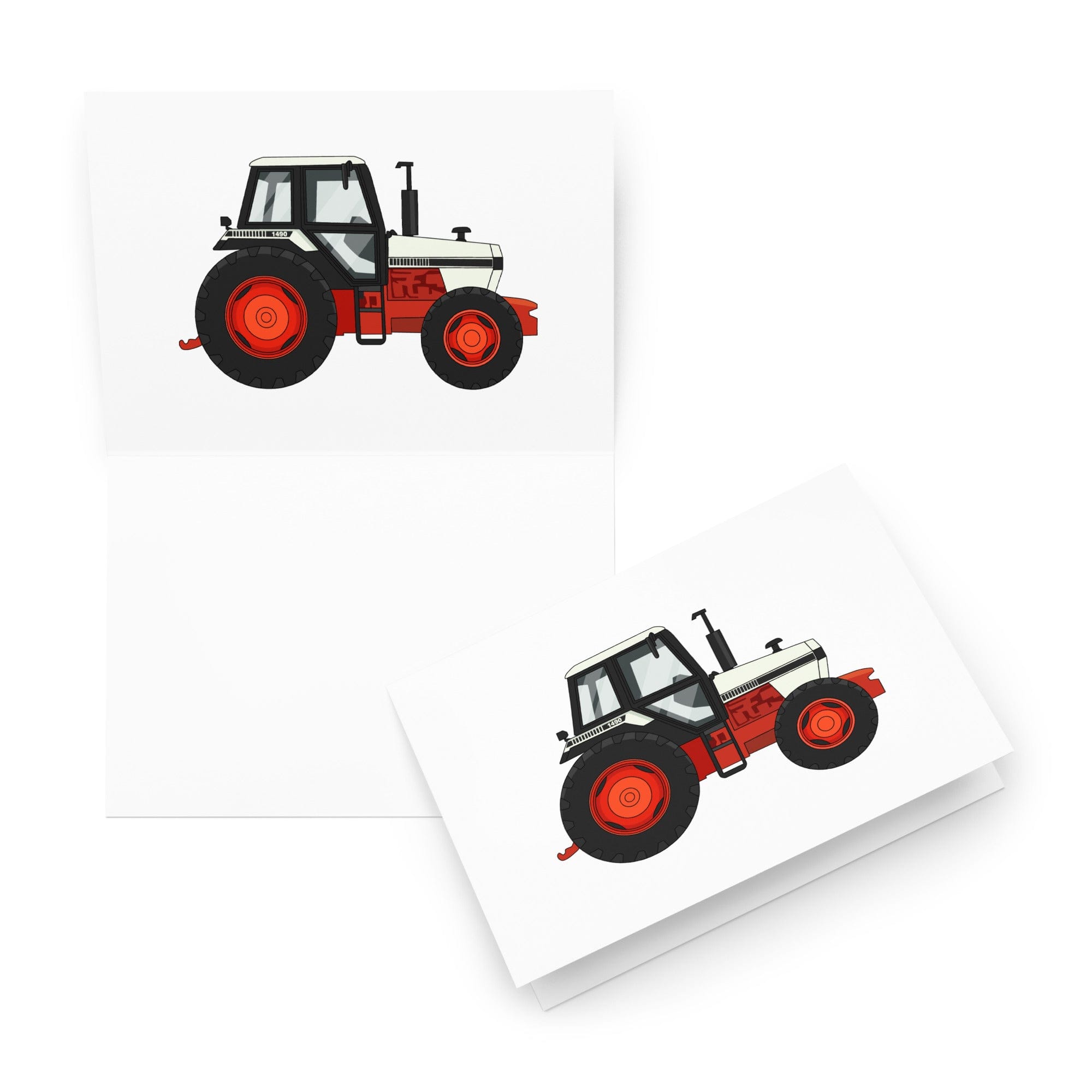 The Tractor Mugs Store 5.83″×8.27″ David Brown 1490 4WD | Greeting card Quality Farmers Merch