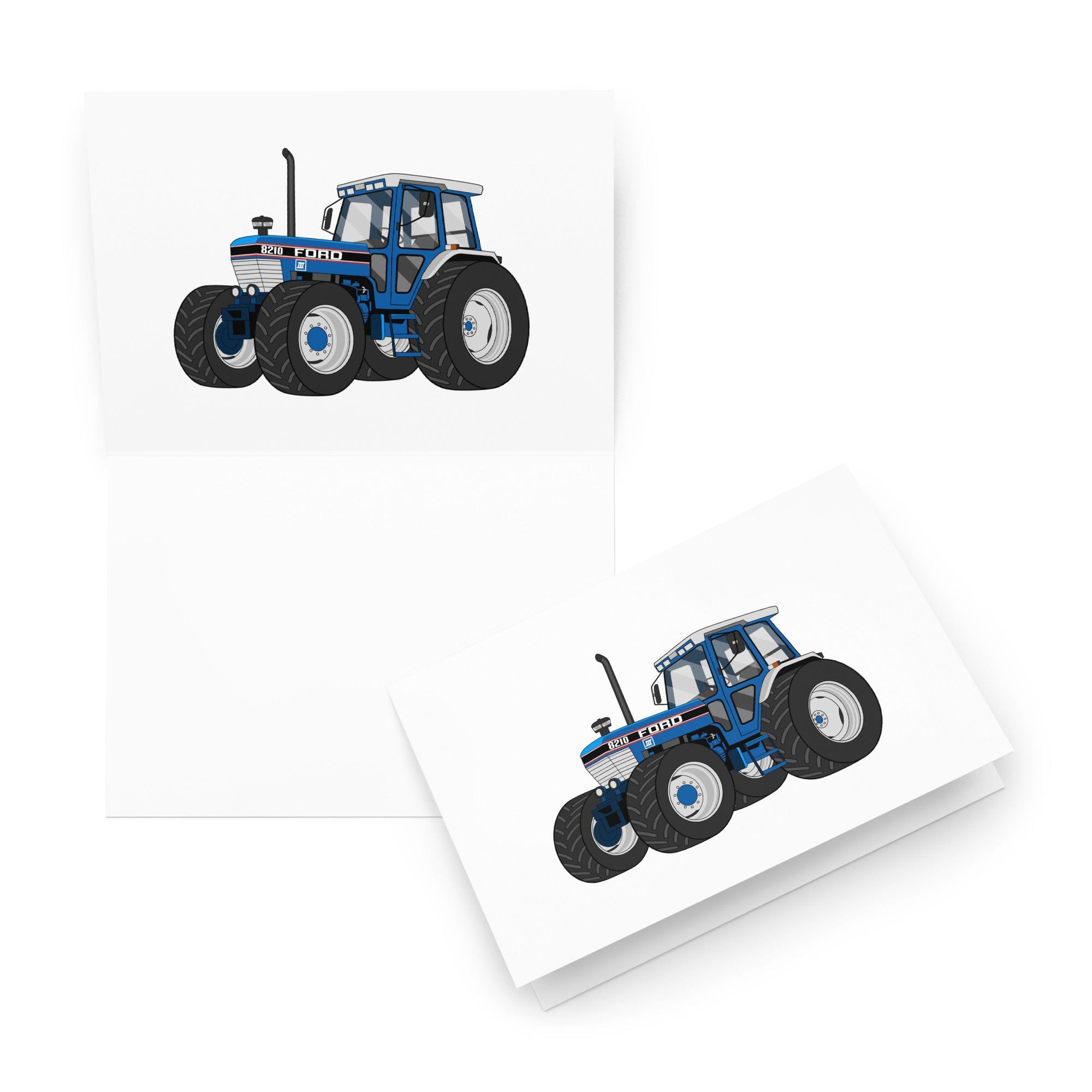 The Tractor Mugs Store 5.83″×8.27″ Ford 8210 4WD | Greeting card Quality Farmers Merch