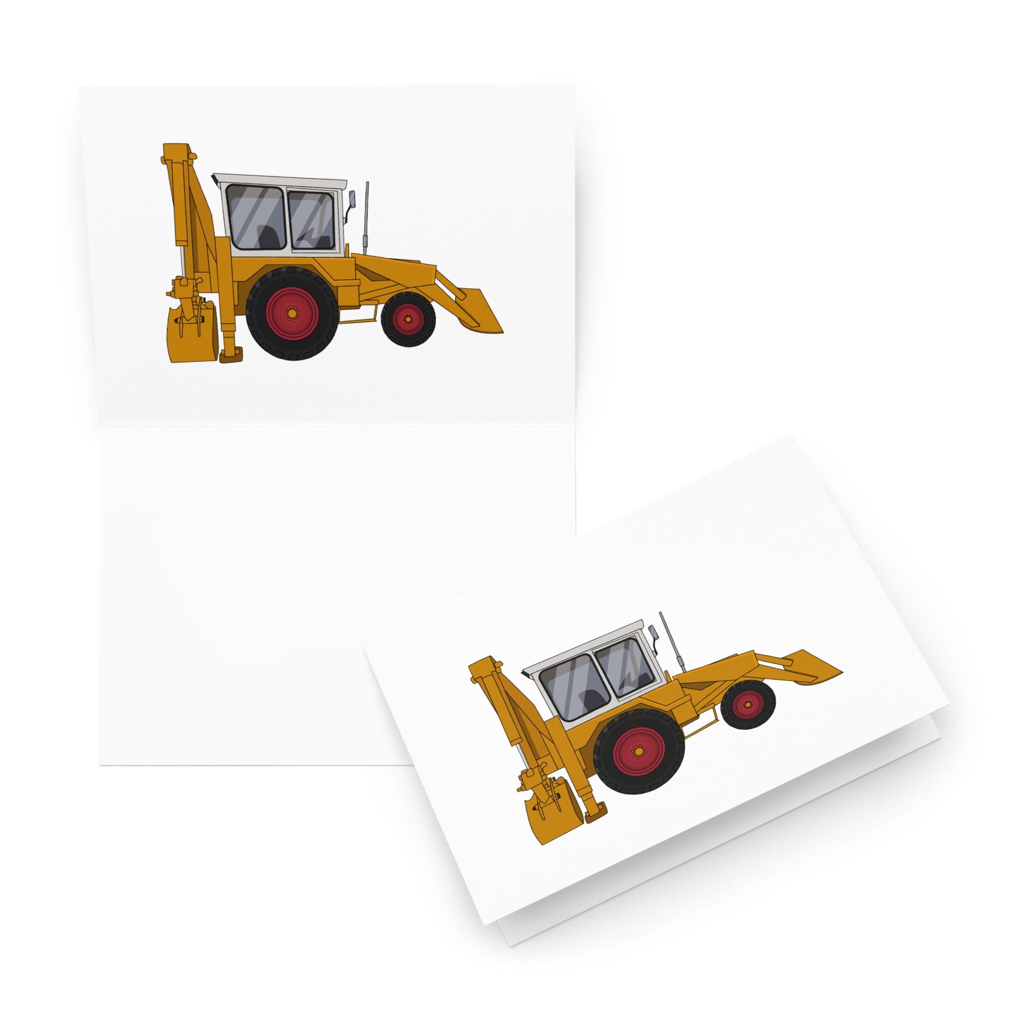The Tractor Mugs Store 5.83″×8.27″ JCB 3C (1975) | Greeting card Quality Farmers Merch