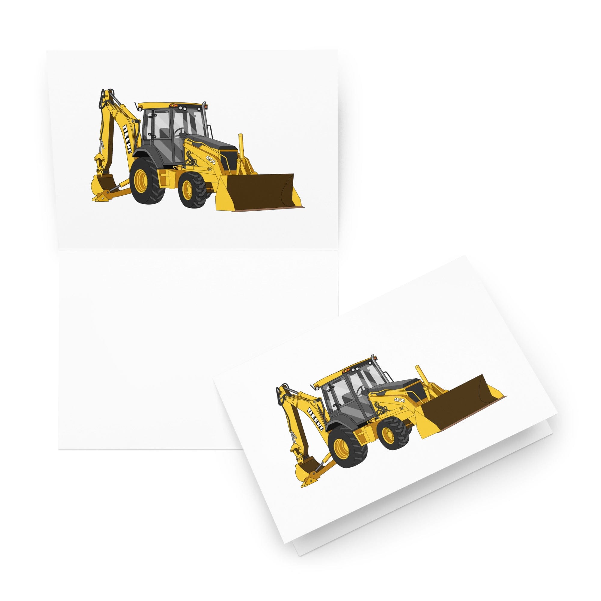 The Tractor Mugs Store 5.83″×8.27″ John Deere 410G Backhoe | Greeting card Quality Farmers Merch