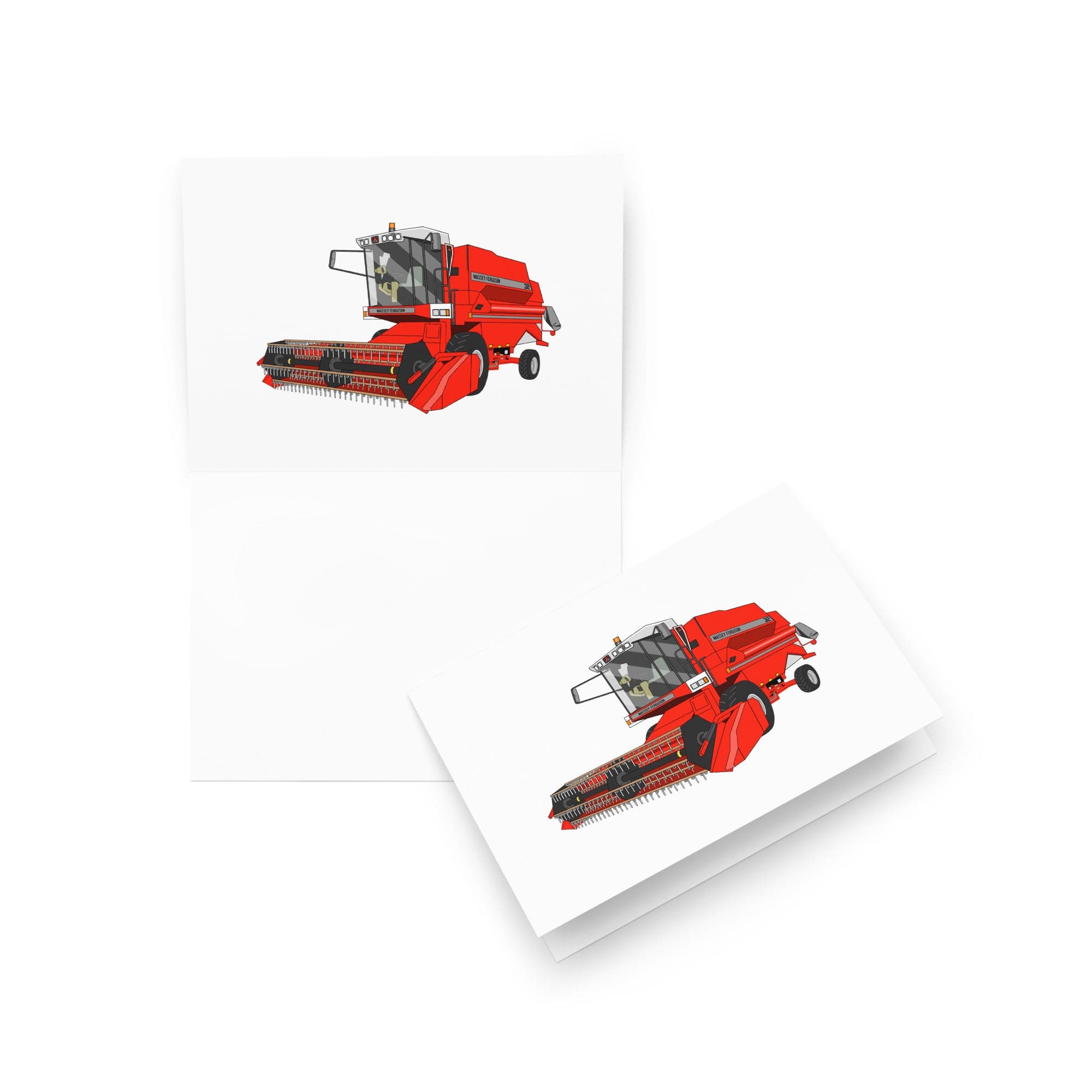 The Tractor Mugs Store 5″×7″ 1994 Massey Ferguson 32 Combine Harvester | Greeting card Quality Farmers Merch