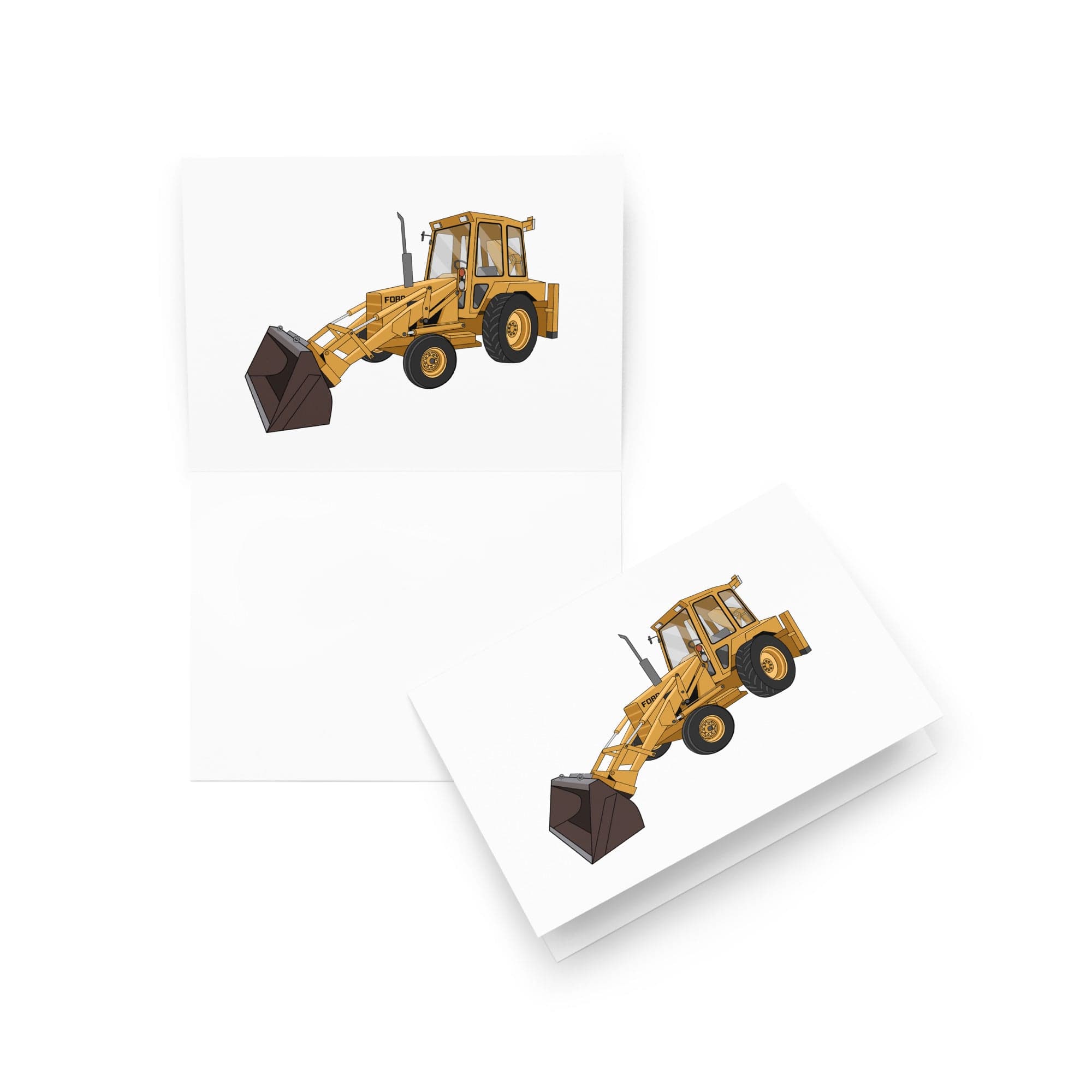 The Tractor Mugs Store 5″×7″ Ford 550 Backhoe | Greeting card Quality Farmers Merch