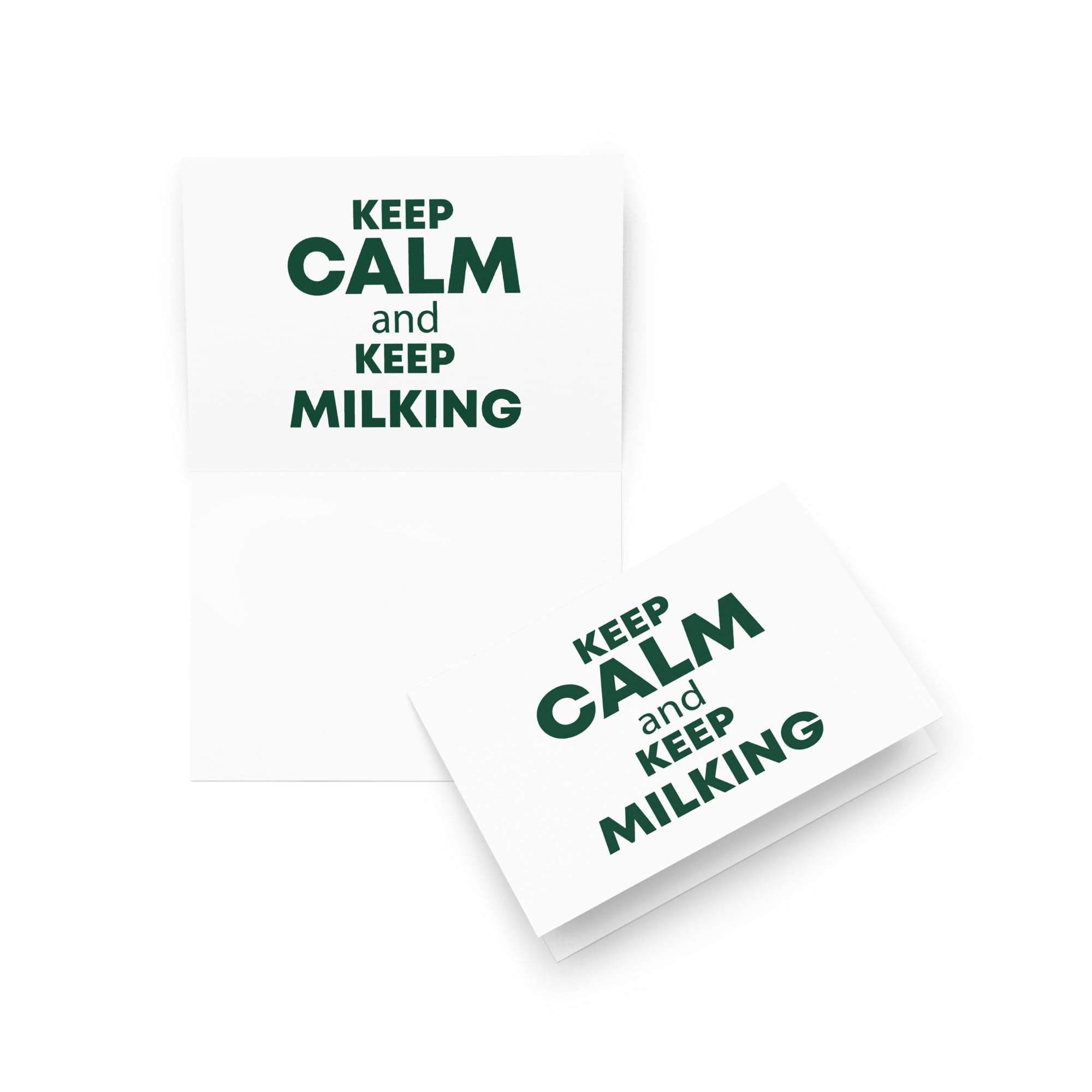 The Tractor Mugs Store 5″×7″ KEEP CALM and KEEP MILKING | Greeting card Quality Farmers Merch