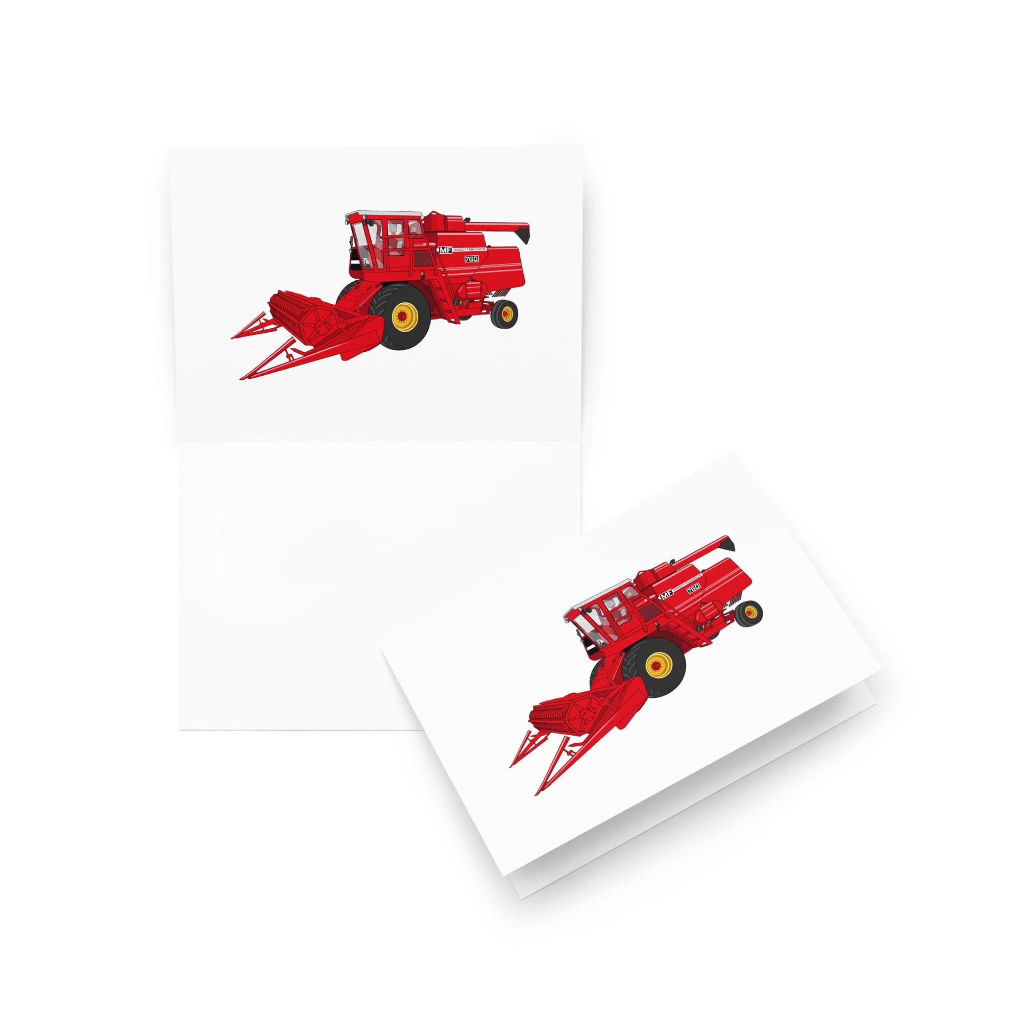 The Tractor Mugs Store 5″×7″ Massey 760 Combine Harvester | Greeting card Quality Farmers Merch