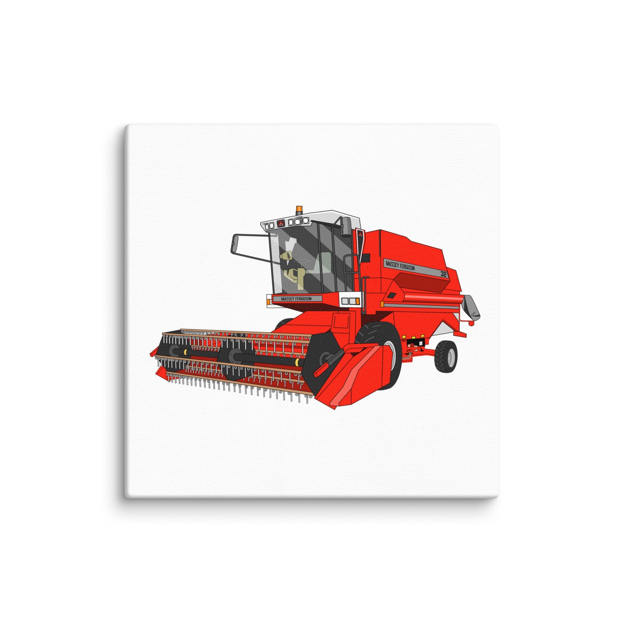 The Tractor Mugs Store 6″×6″ 1994 Massey Ferguson 32 Combine Harvester | Canvas Quality Farmers Merch