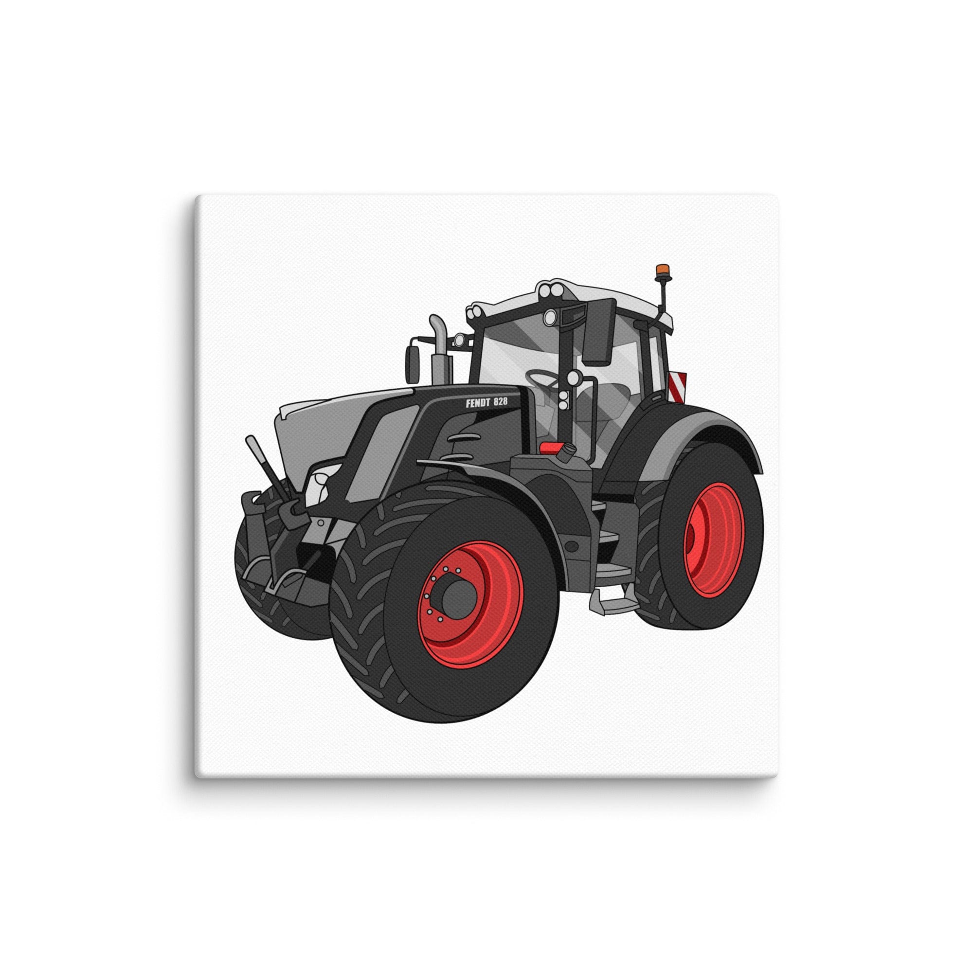 The Tractor Mugs Store 6″×6″ Fendt 828 Profi Black Beauty | Canvas Quality Farmers Merch