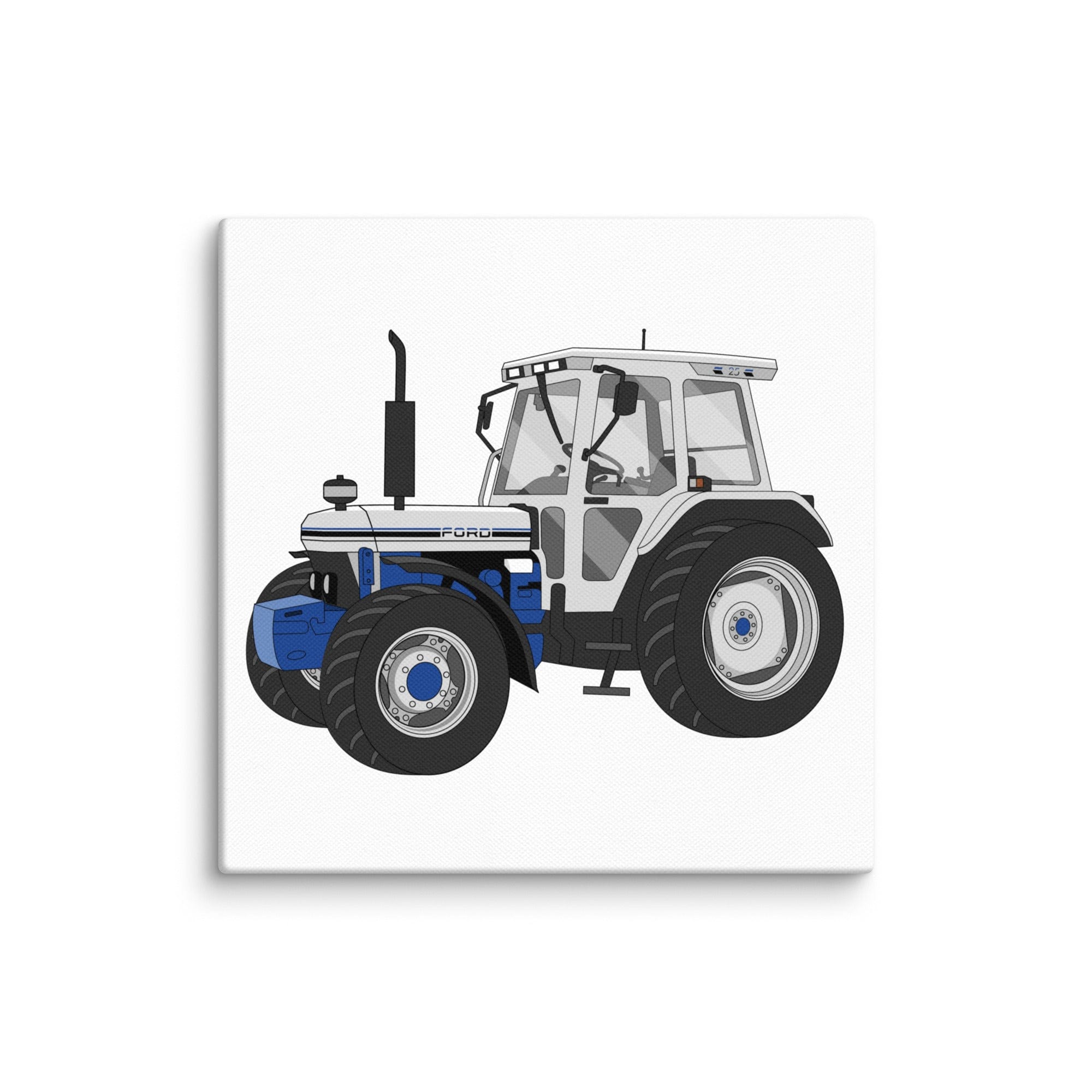 The Tractor Mugs Store 6″×6″ Jubilee Edition Silver Tractor | Canvas Quality Farmers Merch