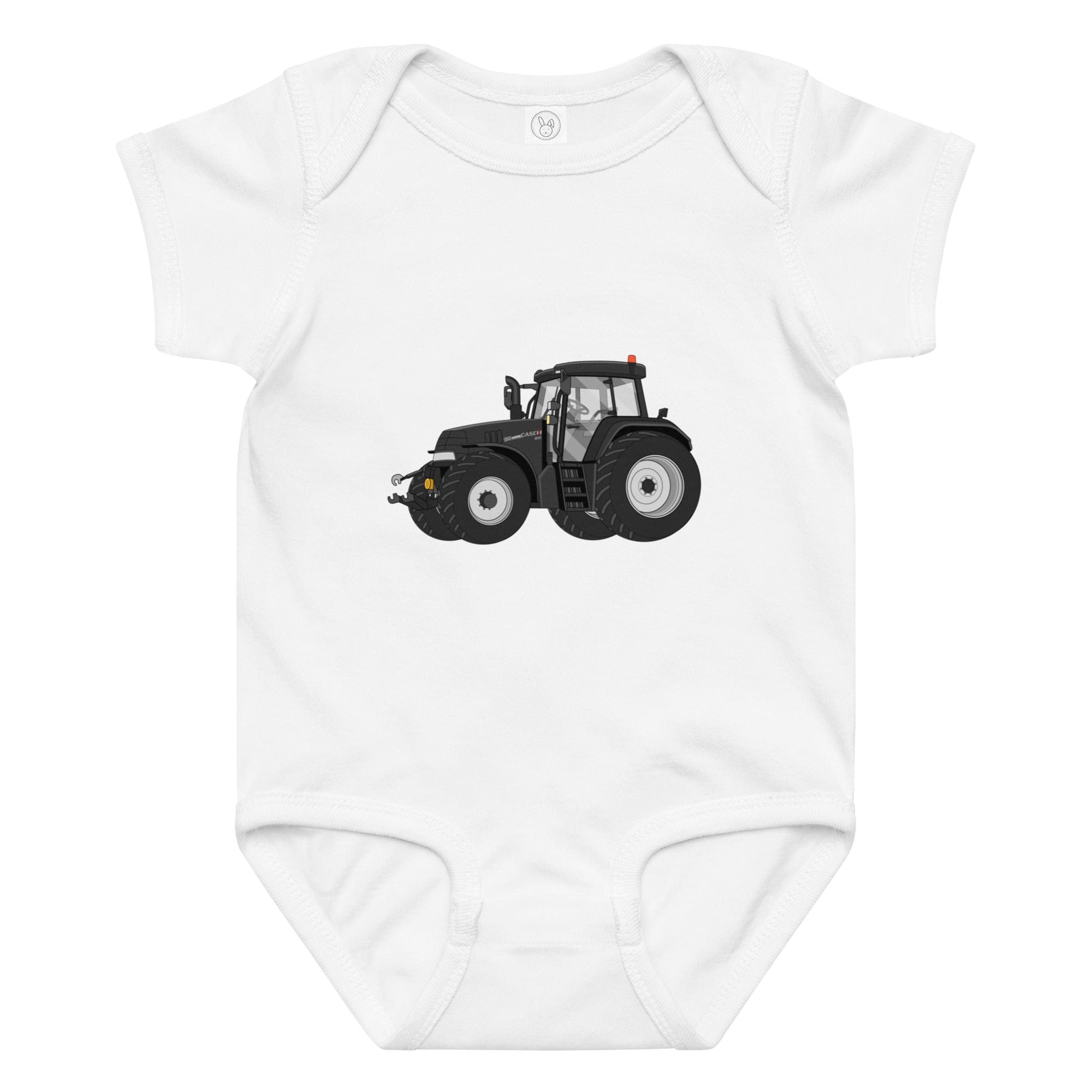 The Tractor Mugs Store 6M Case IH 195 CVX Black | Baby jersey bodysuit Quality Farmers Merch
