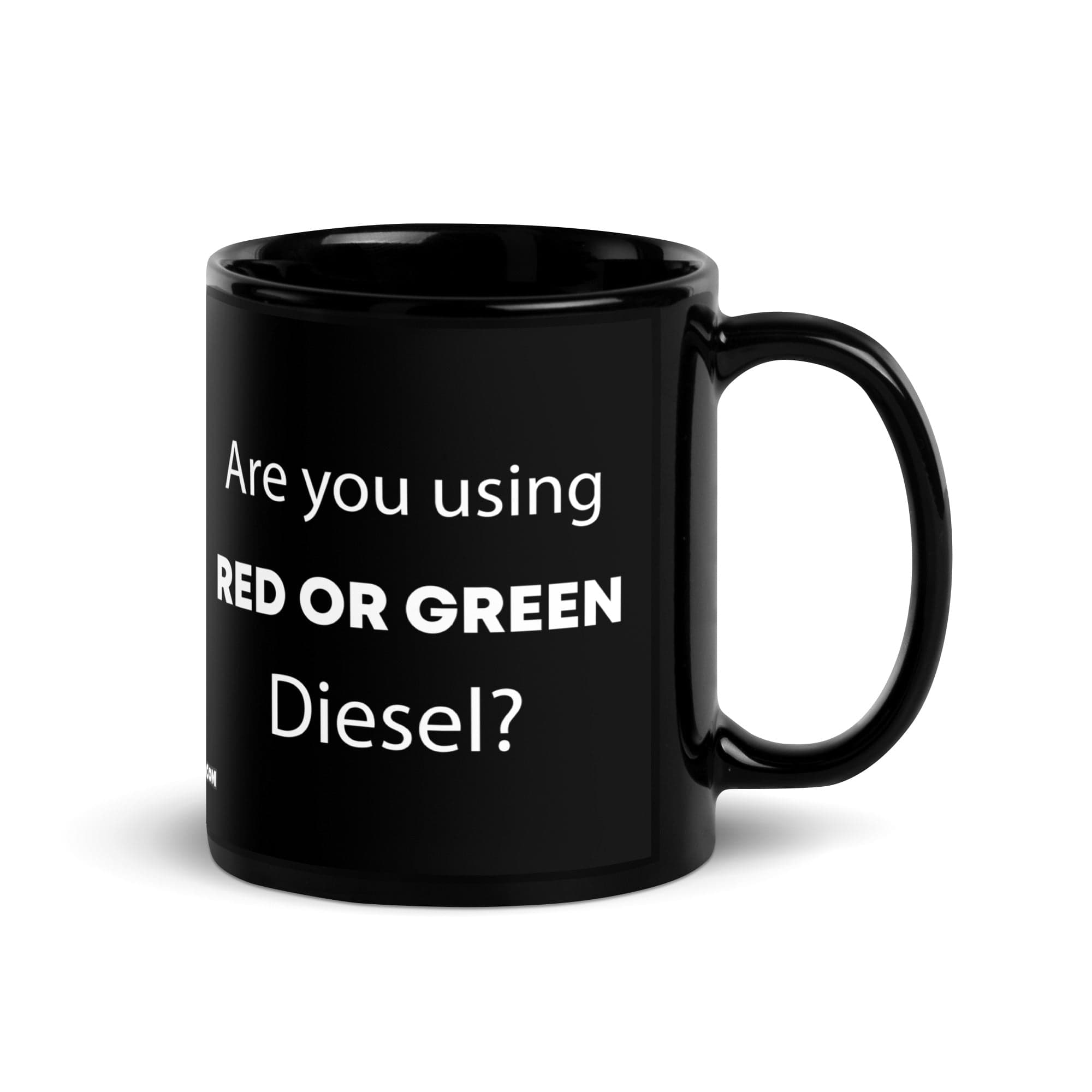 The Tractor Mugs Store Are You Using Red Or Green Diesel? | Black Glossy Mug Quality Farmers Merch