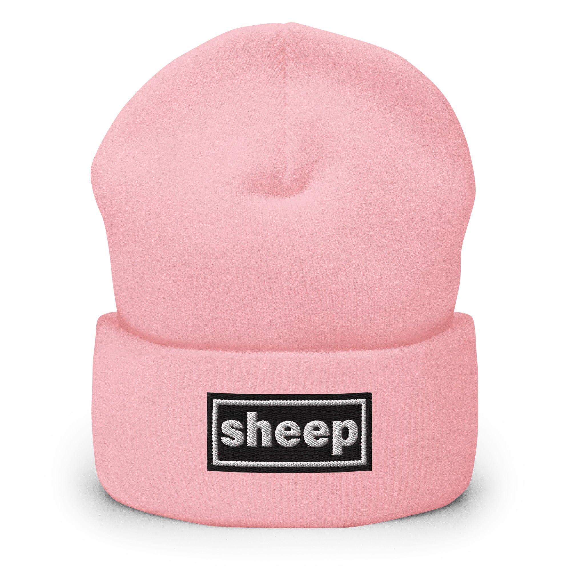 The Tractor Mugs Store Baby Pink OASIS Style 'Sheep' | Cuffed Beanie Quality Farmers Merch