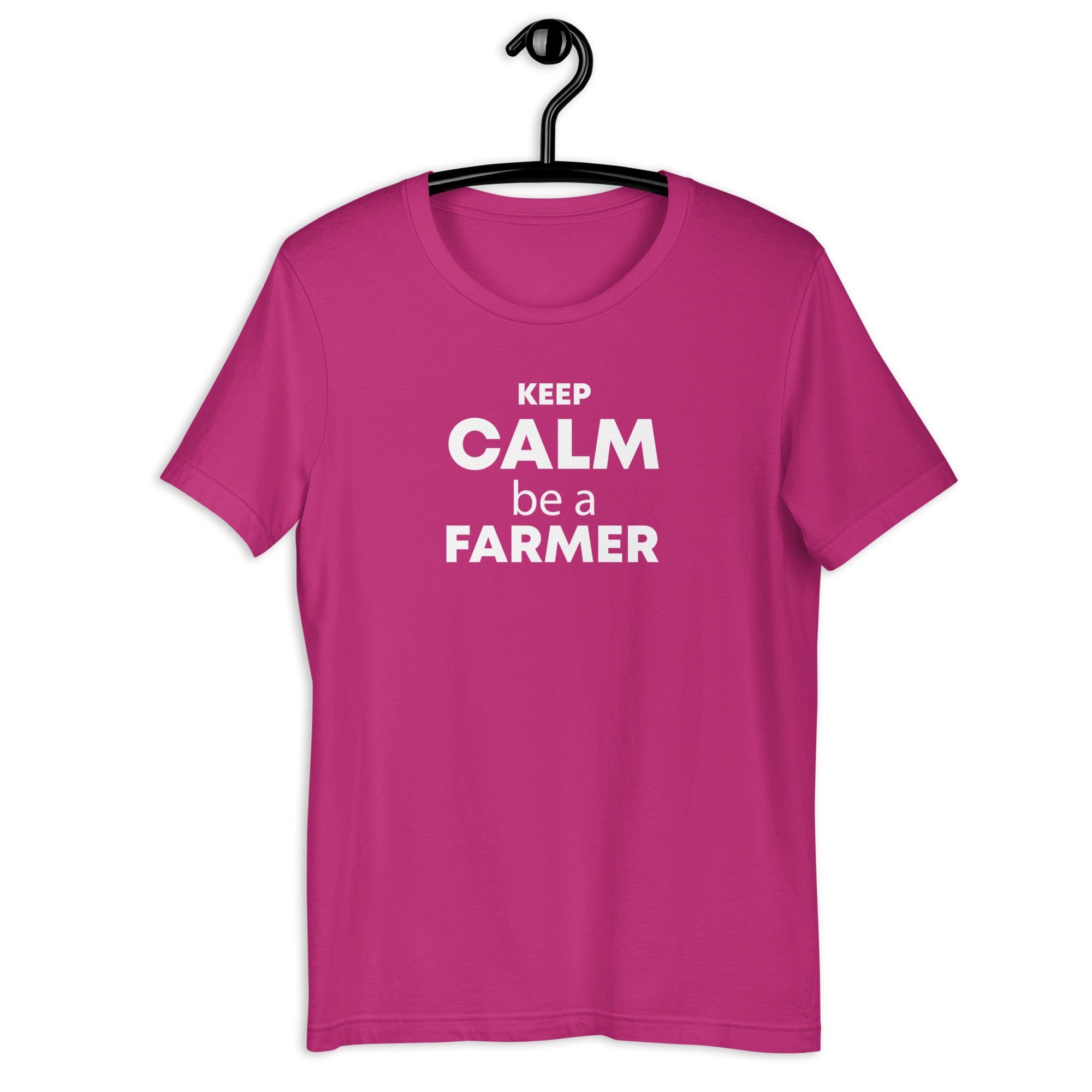The Tractor Mugs Store Berry / S Keep Calm. Be a Farmer | Unisex t-shirt Quality Farmers Merch