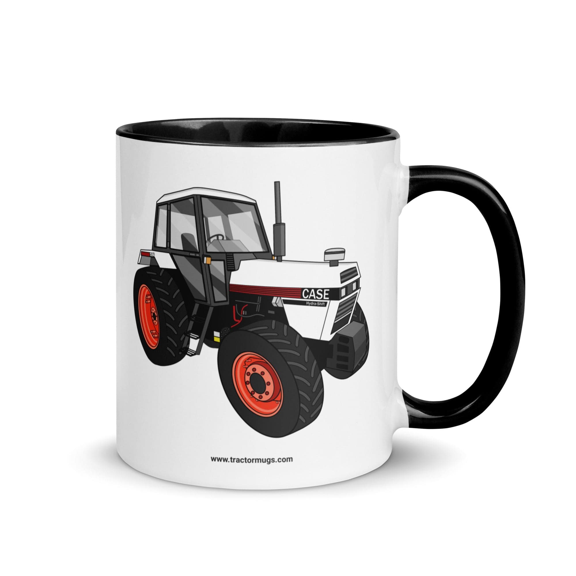 The Tractor Mugs Store Black 1985 Case 1594 Hydra-Shift | Mug with Color Inside Quality Farmers Merch