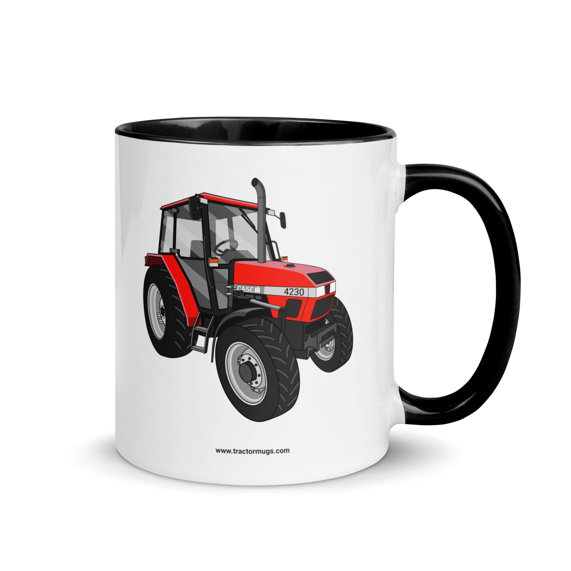 The Tractor Mugs Store Black Case 4230 | Mug with Color Inside Quality Farmers Merch
