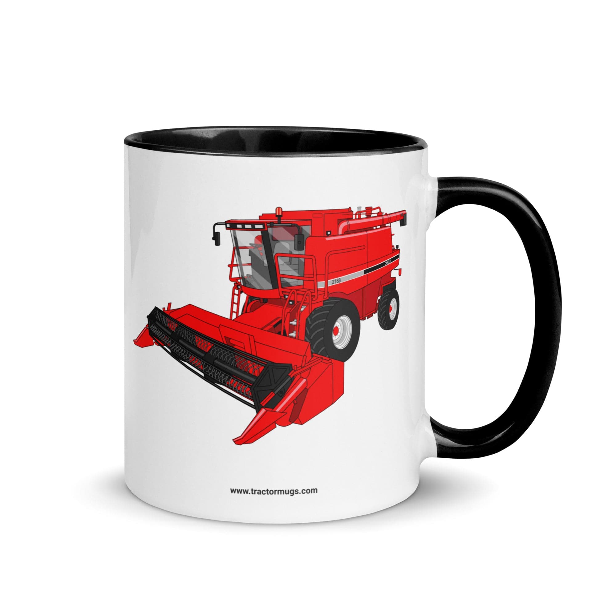 The Tractor Mugs Store Black Case IH Axial Flow 2188 Harvester | Mug with Color Inside Quality Farmers Merch