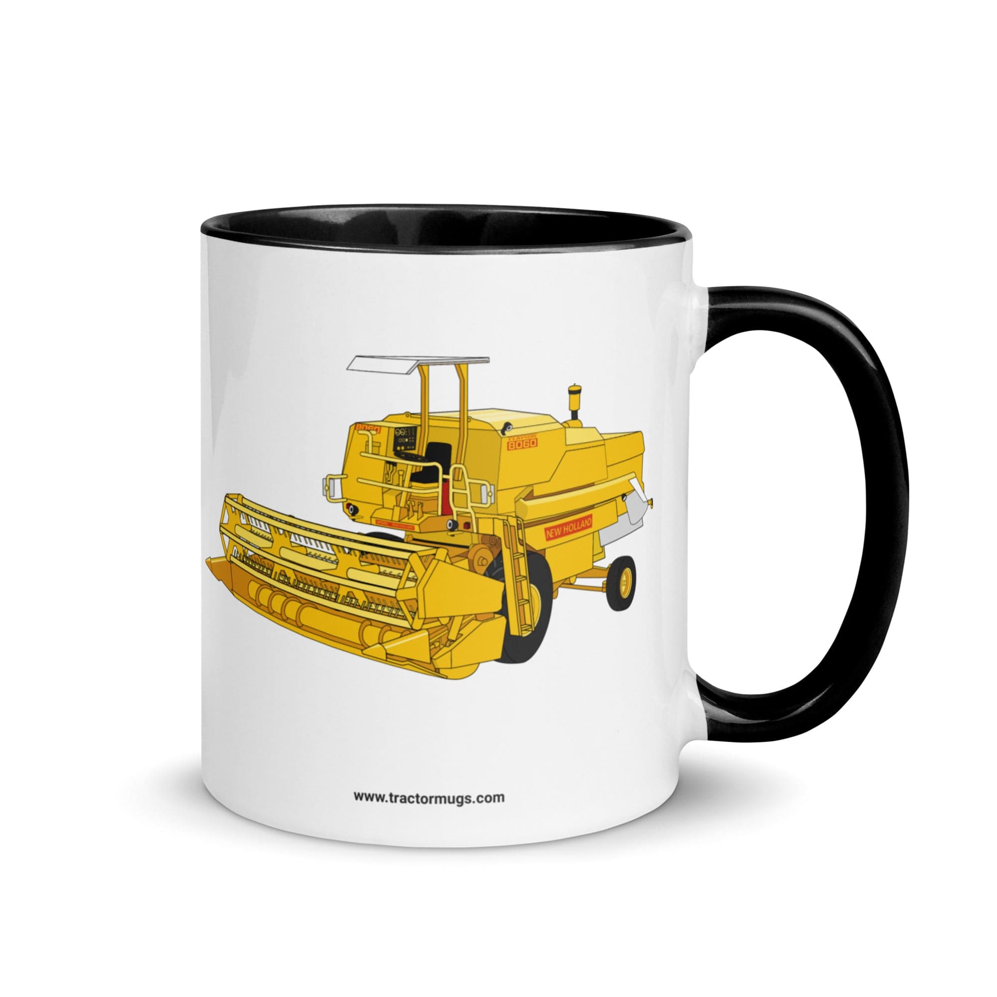 The Tractor Mugs Store Black Clayson 8060 Combine Harvester | Mug with Color Inside Quality Farmers Merch