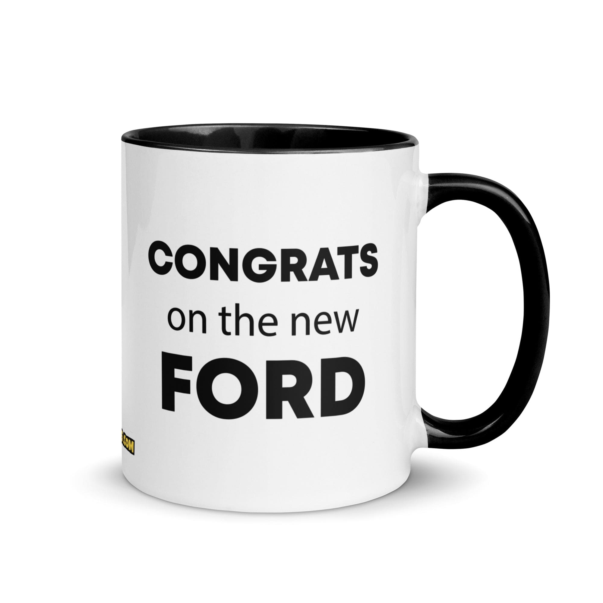 The Tractor Mugs Store Black Congrats On The New Ford | Mug with Color Inside Quality Farmers Merch