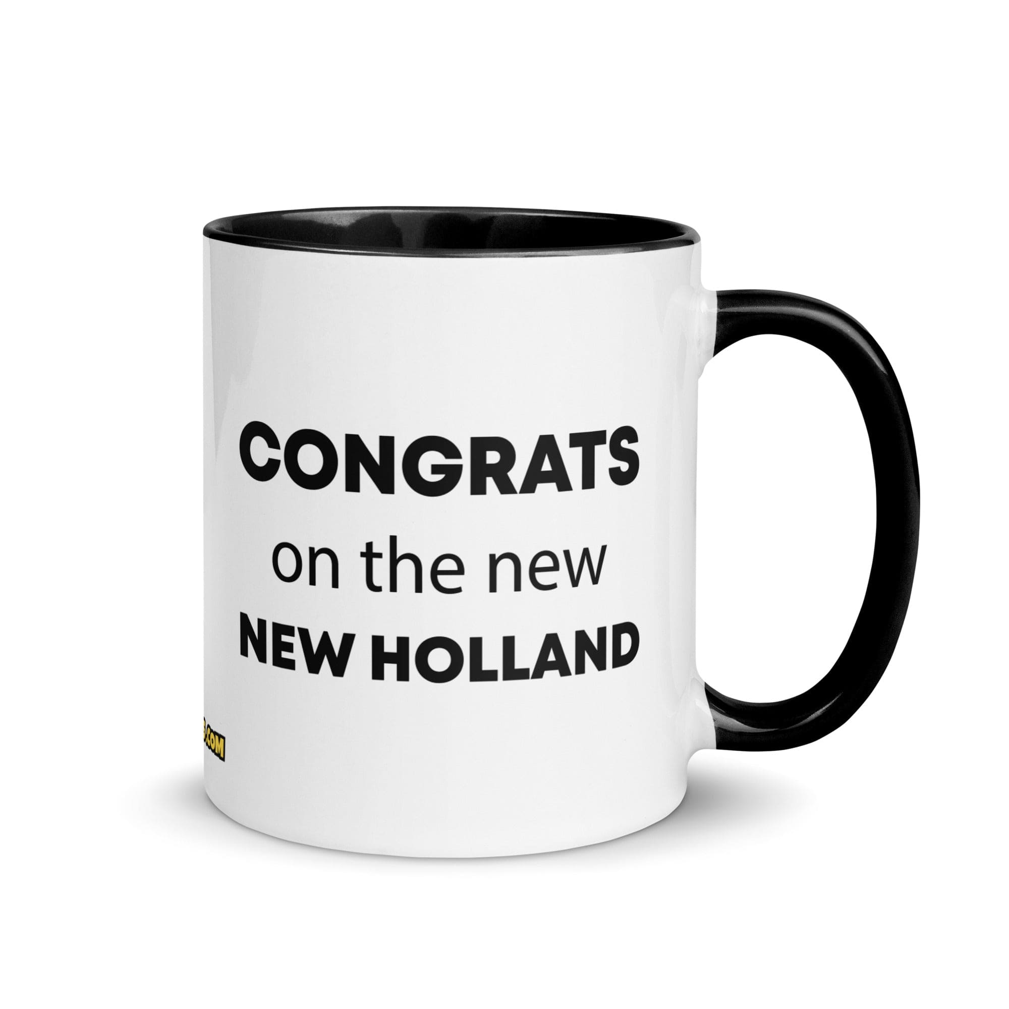 The Tractor Mugs Store Black Congrats On The New New Holland | Mug with Color Inside Quality Farmers Merch