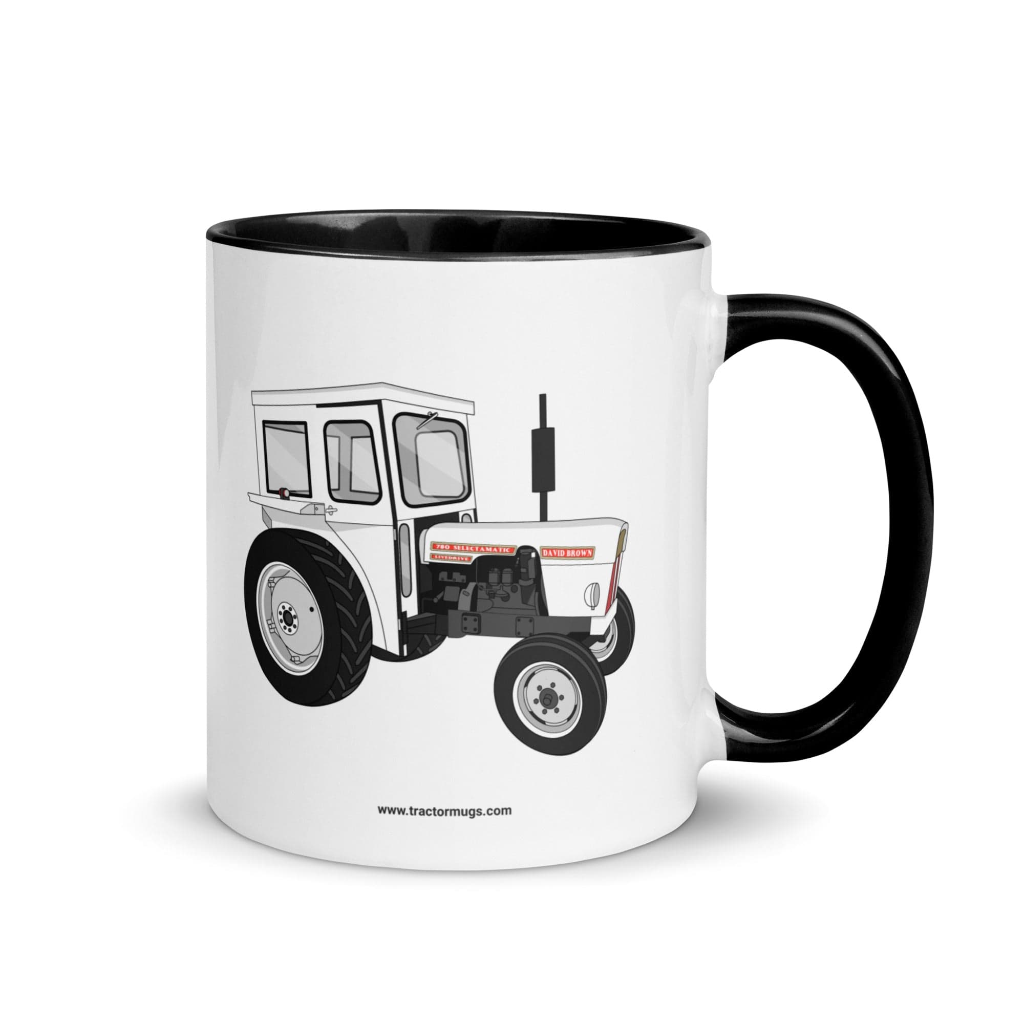 The Tractor Mugs Store Black David Brown 780 Selectamatic | Mug with Color Inside Quality Farmers Merch