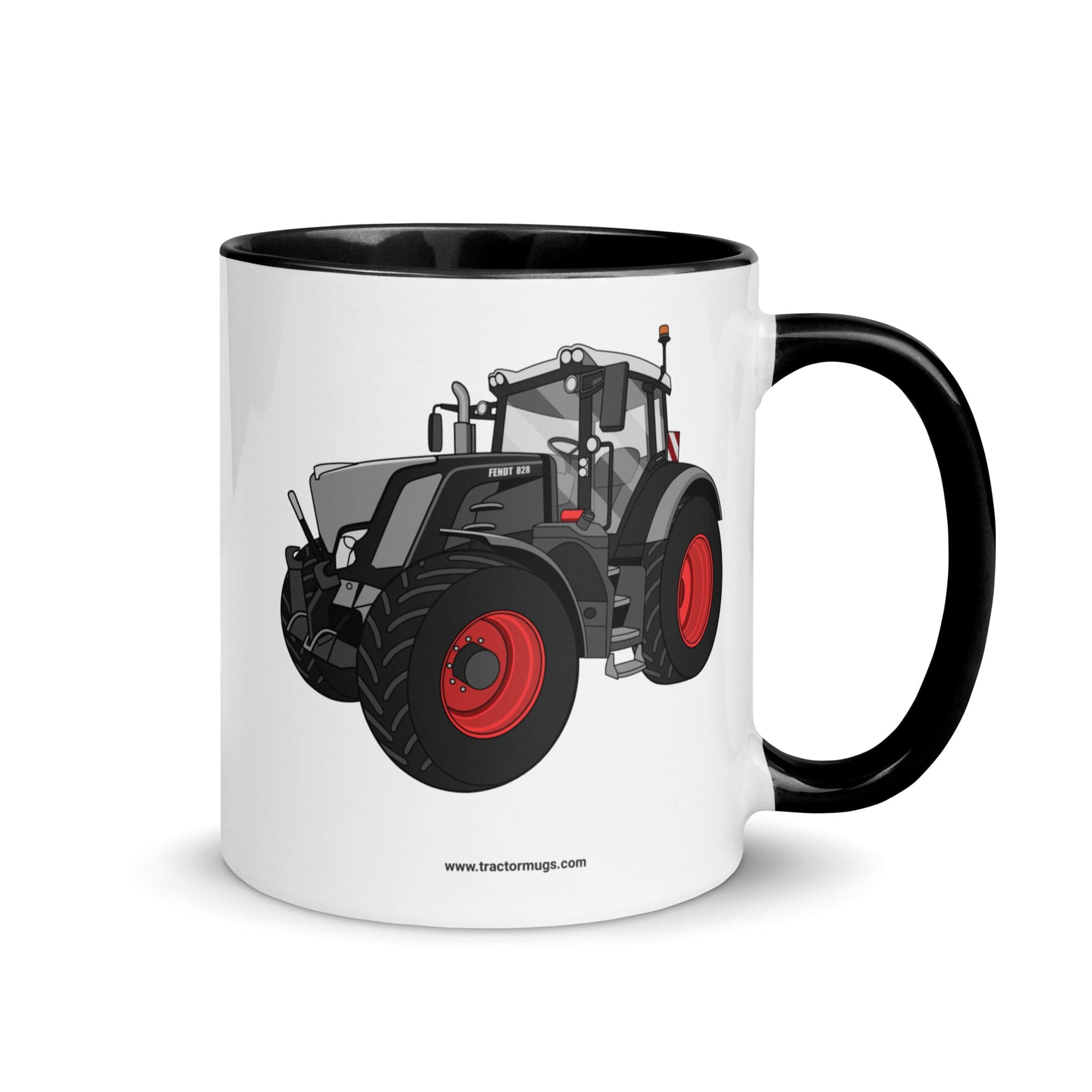 The Tractor Mugs Store Black Fendt 828 Profi Black Beauty | Mug with Color Inside Quality Farmers Merch