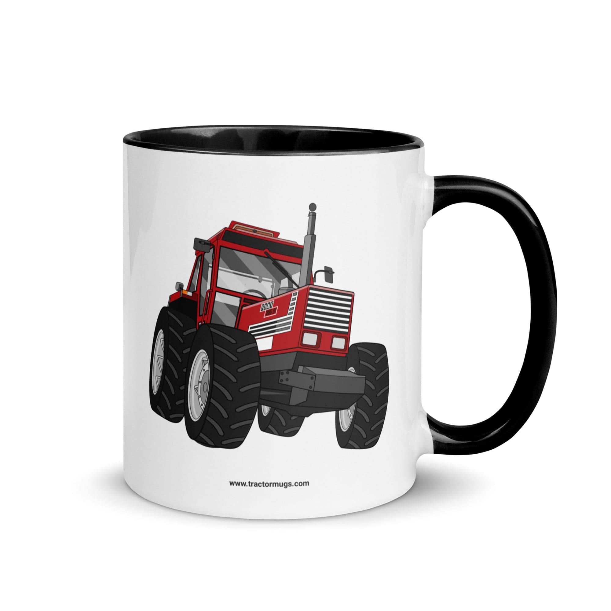 The Tractor Mugs Store Black FIAT 1880 4WD | Mug with Color Inside Quality Farmers Merch