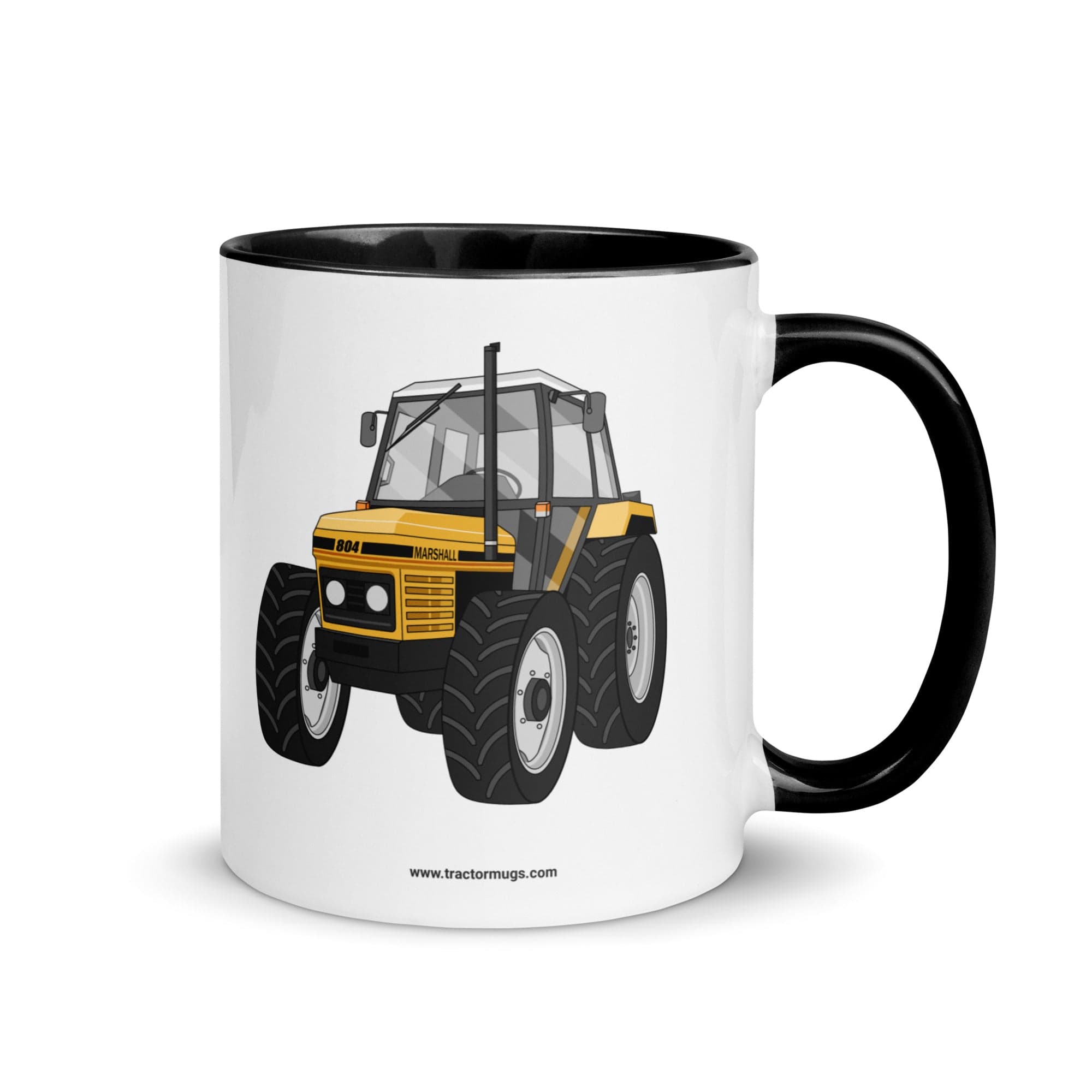 The Tractor Mugs Store Black Marshall 804 | Mug with Color Inside Quality Farmers Merch