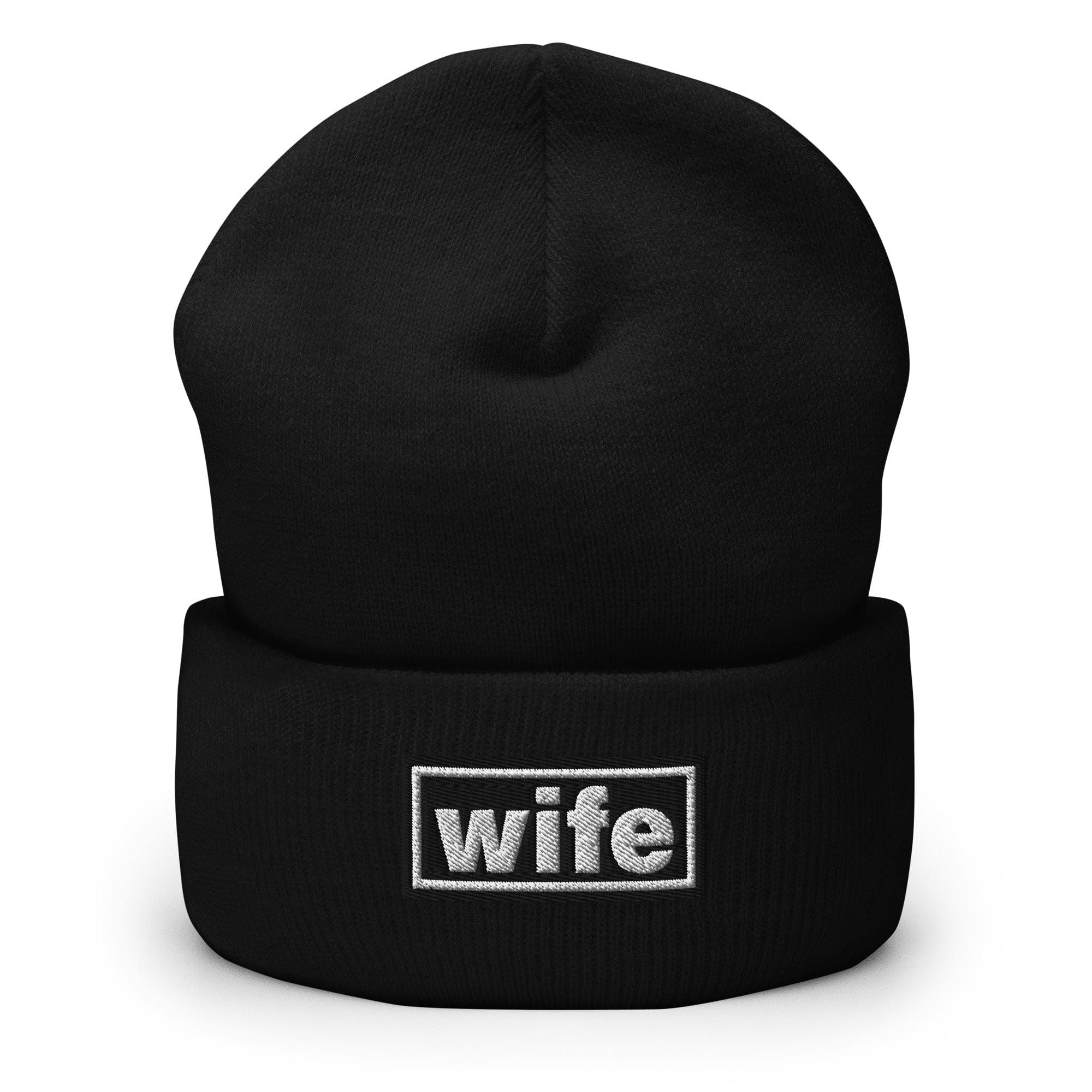 The Tractor Mugs Store Black OASIS Style 'Wife' | Cuffed Beanie Quality Farmers Merch