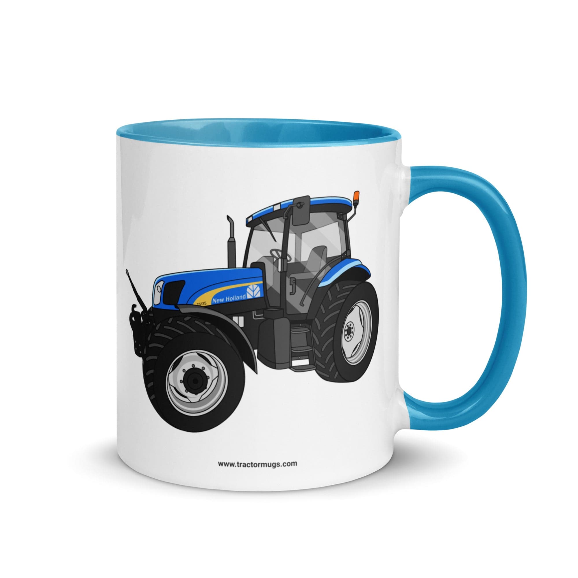 The Tractor Mugs Store Blue / 11 oz New Holland TS 135a | Mug with Color Inside Quality Farmers Merch