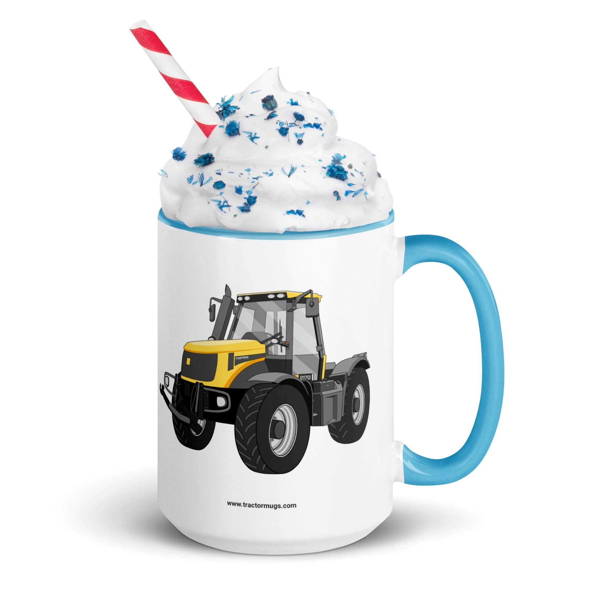 The Tractor Mugs Store Blue / 15 oz JCB Fastrac 2170 | Mug with Color Inside Quality Farmers Merch