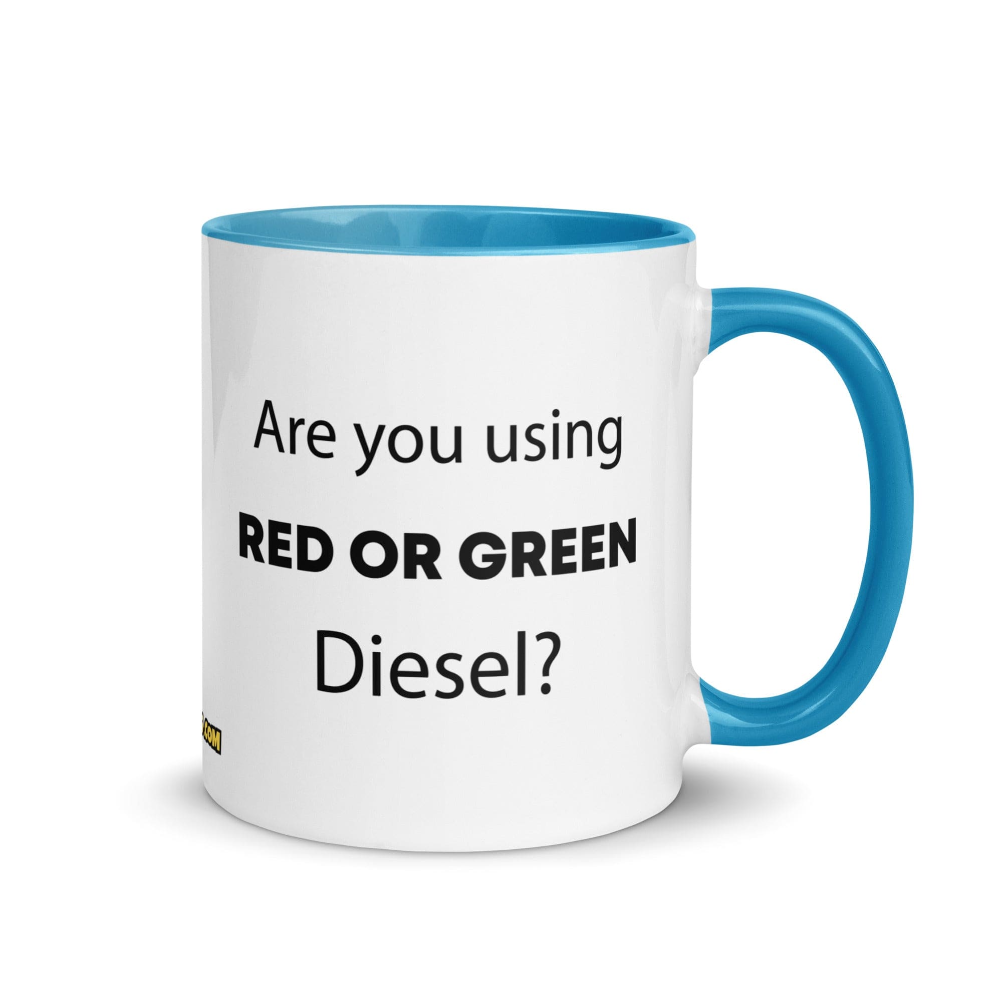 The Tractor Mugs Store Blue Are You Using Red Or Green Diesel? | Mug with Color Inside Quality Farmers Merch