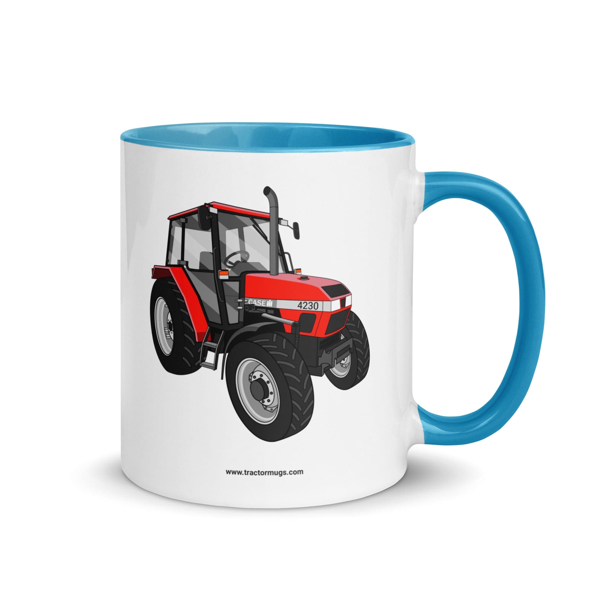 The Tractor Mugs Store Blue Case 4230 | Mug with Color Inside Quality Farmers Merch