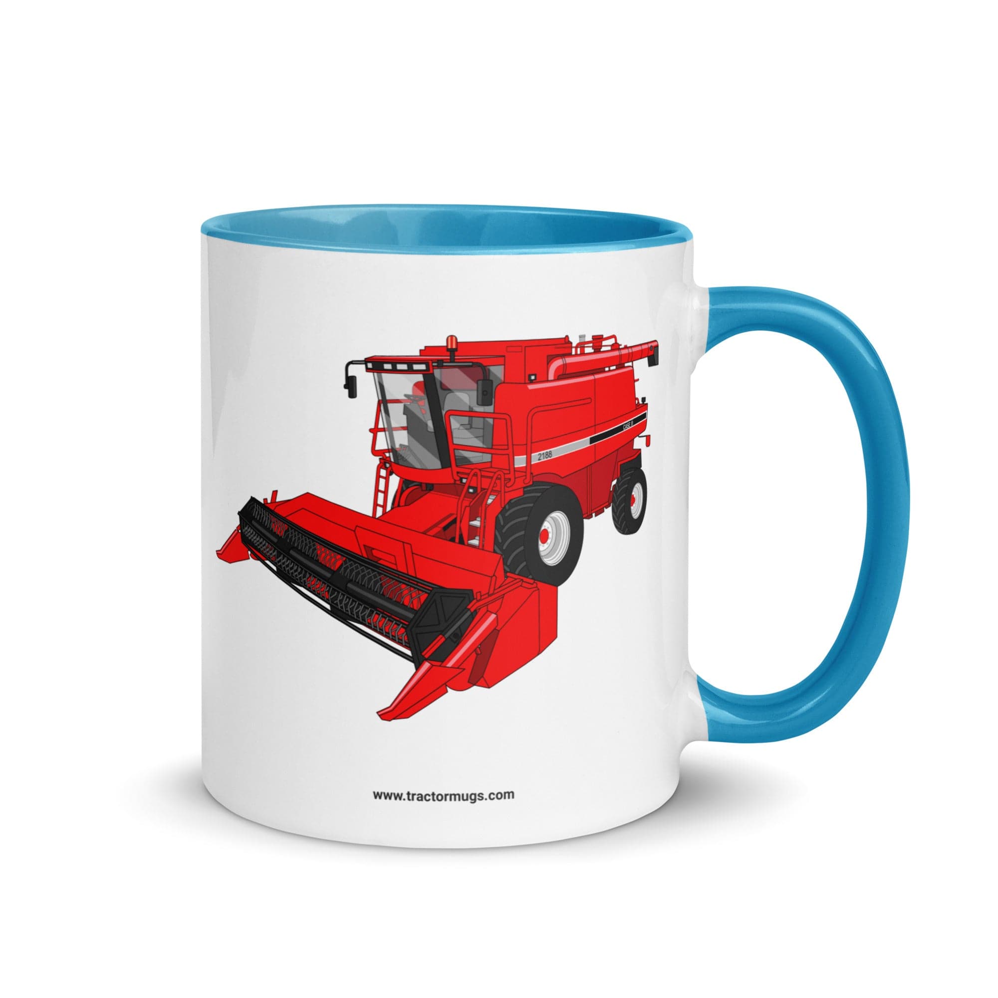 The Tractor Mugs Store Blue Case IH Axial Flow 2188 Harvester | Mug with Color Inside Quality Farmers Merch