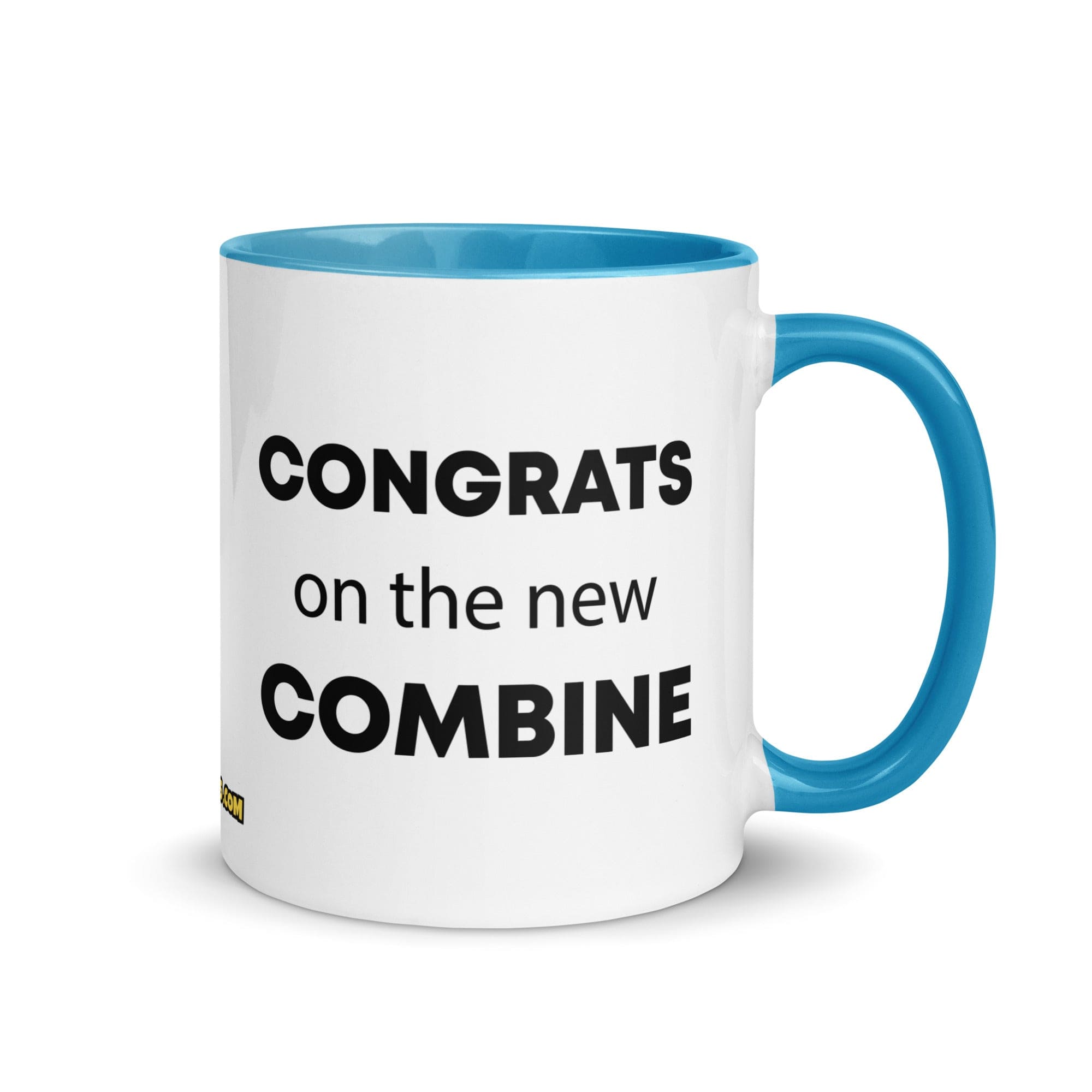 The Tractor Mugs Store Blue Congrats On The New Combine | Mug with Color Inside Quality Farmers Merch